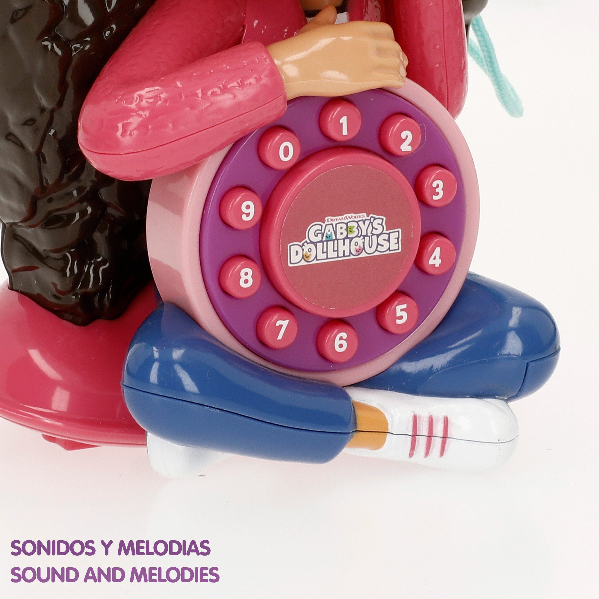 Gabby's Dollhouse Teléfono interactivo de juguete con sonidos y melodías
