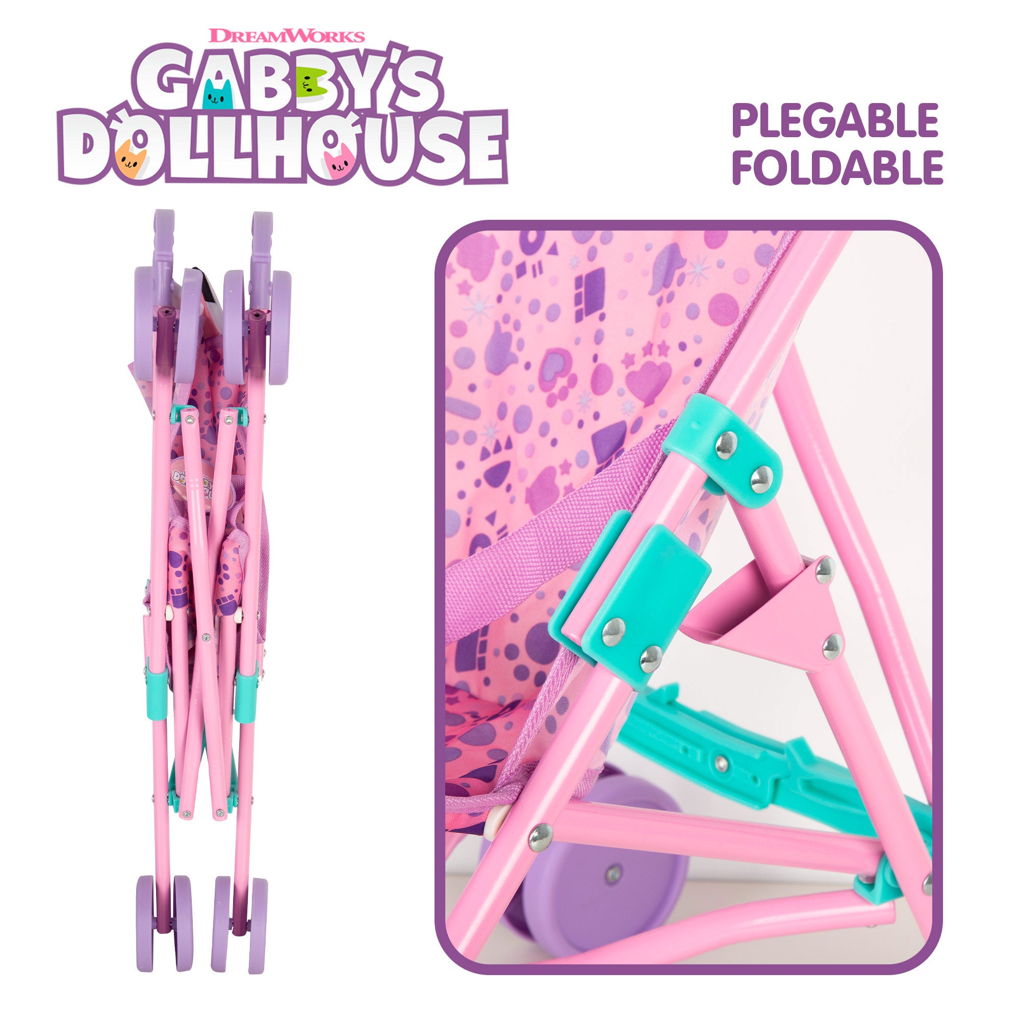 Gabby's Dollhouse Silla paseo muñecas 53 cm
