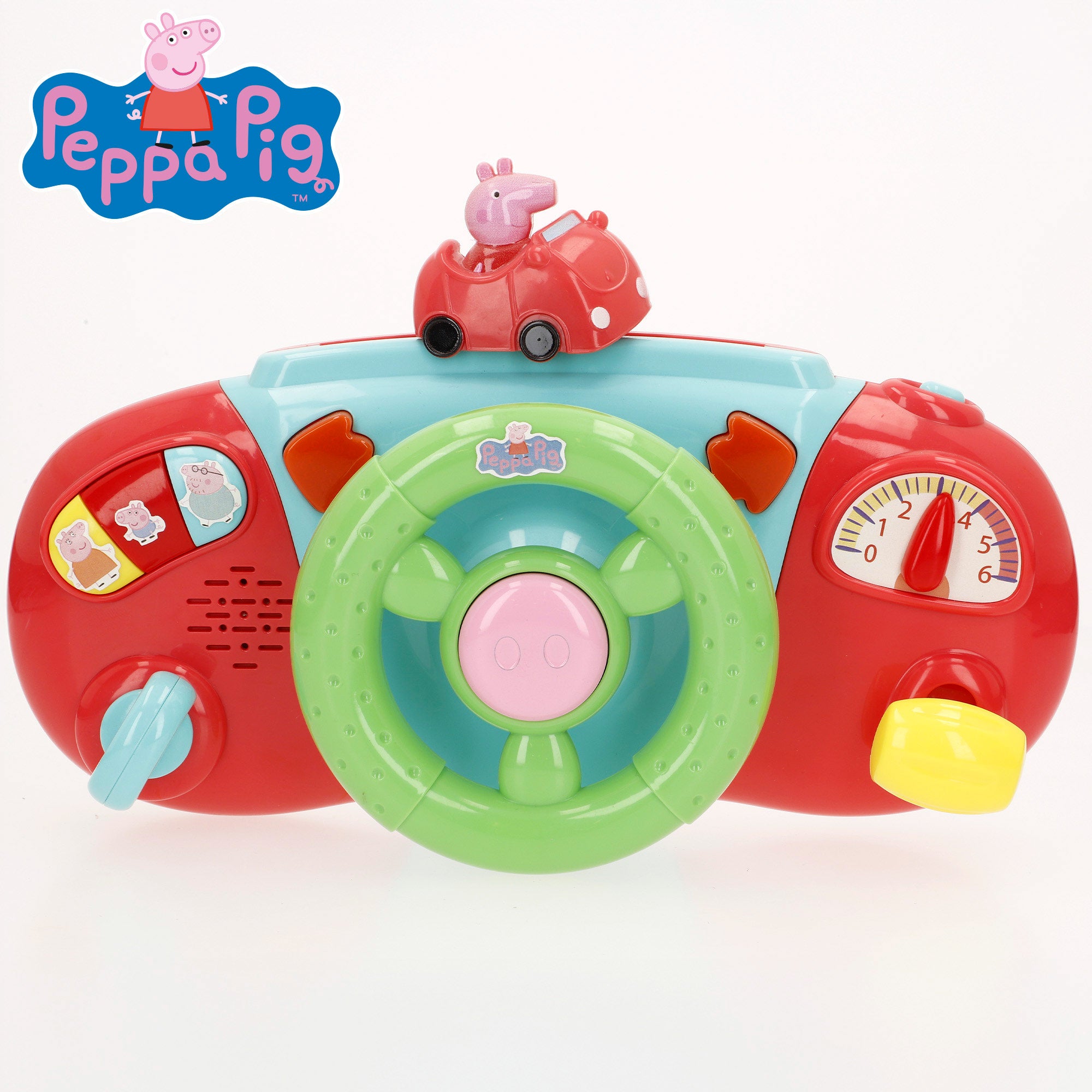Peppa Pig Volante para carro de bebé con actividades