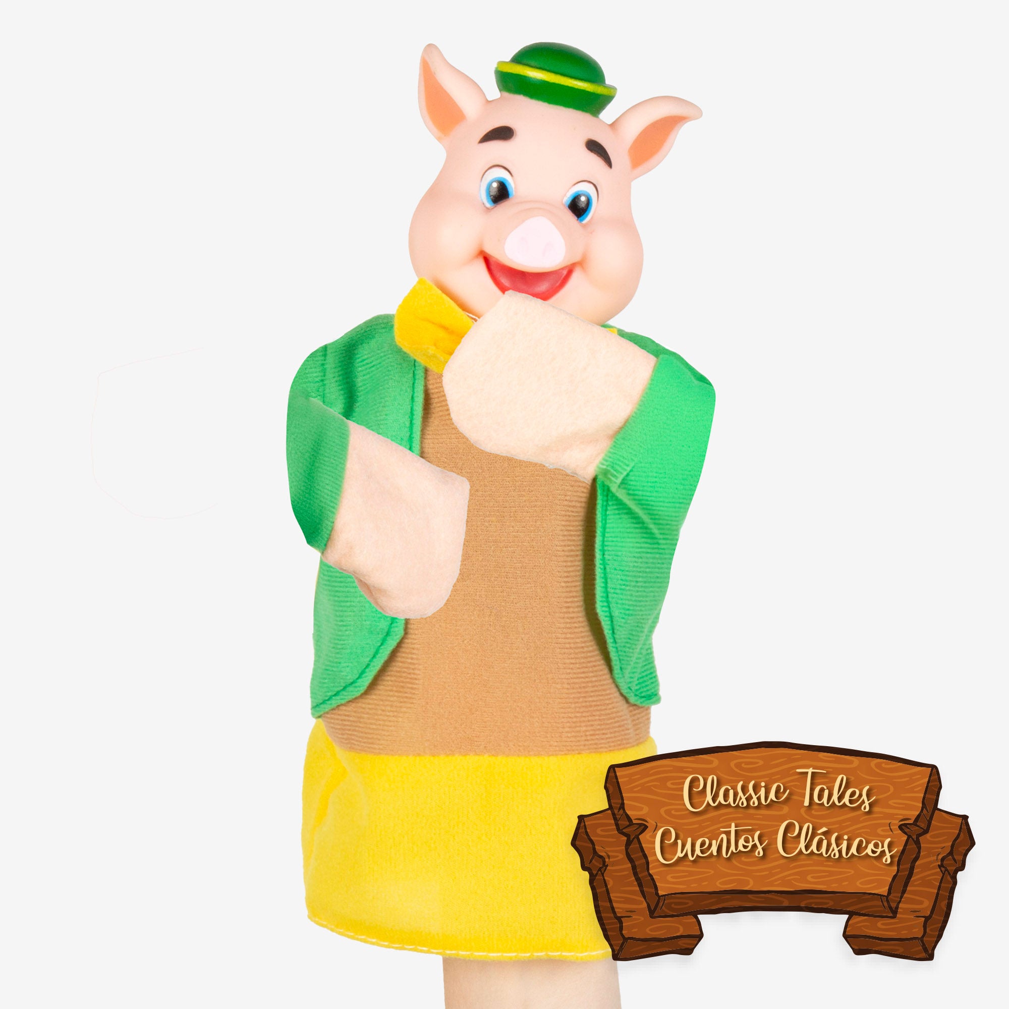 Set Marionetas Los tres cerditos 25 cm Cucu Show