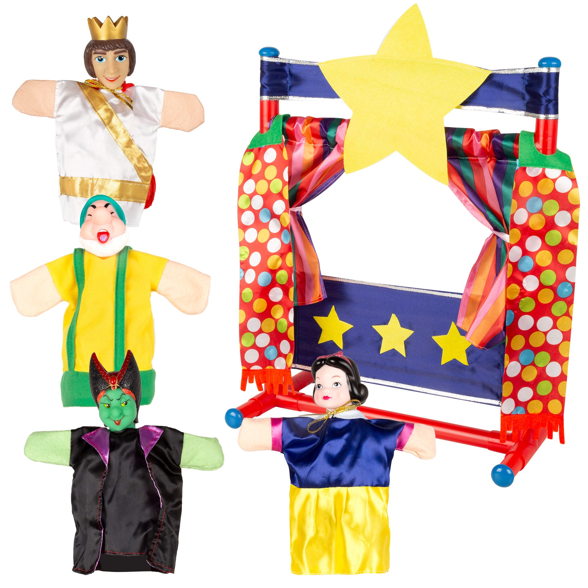 Set Teatro de marionetas Blancanieves 25 cm Cucu Show