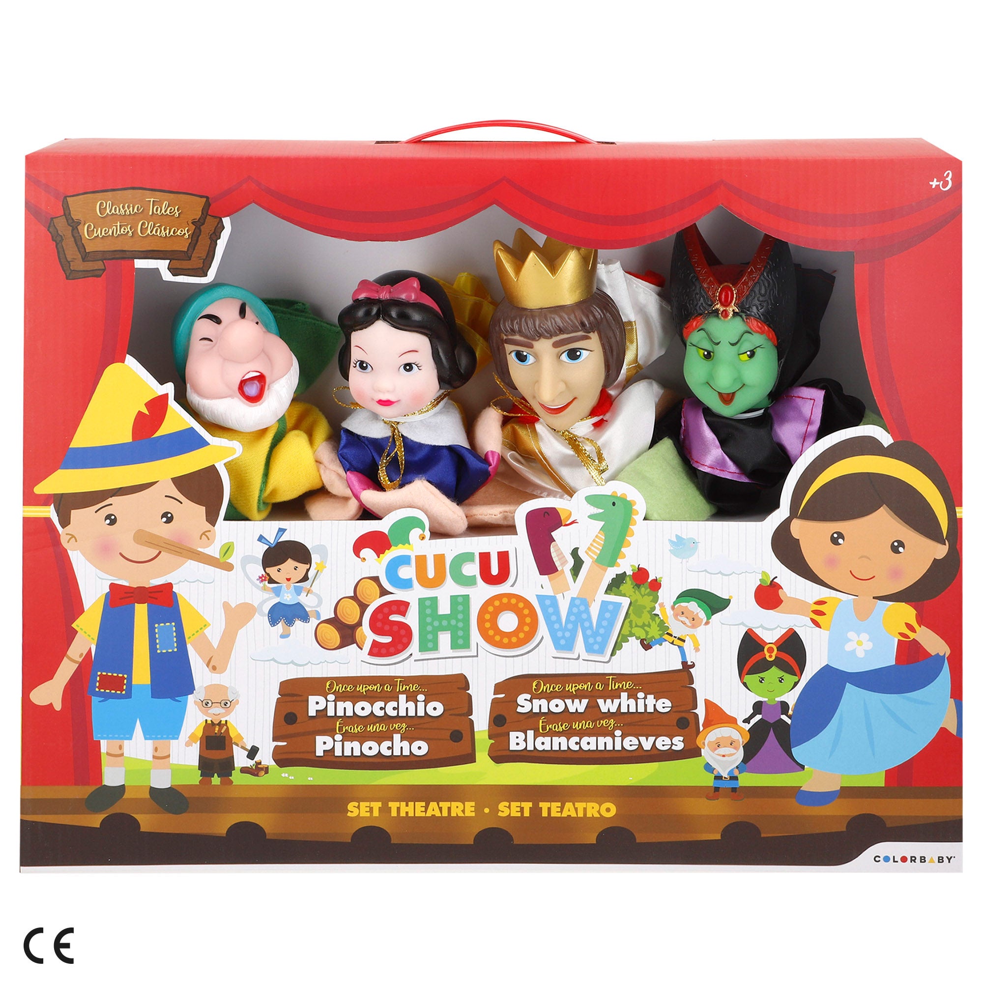 Set Teatro de marionetas Blancanieves 25 cm Cucu Show