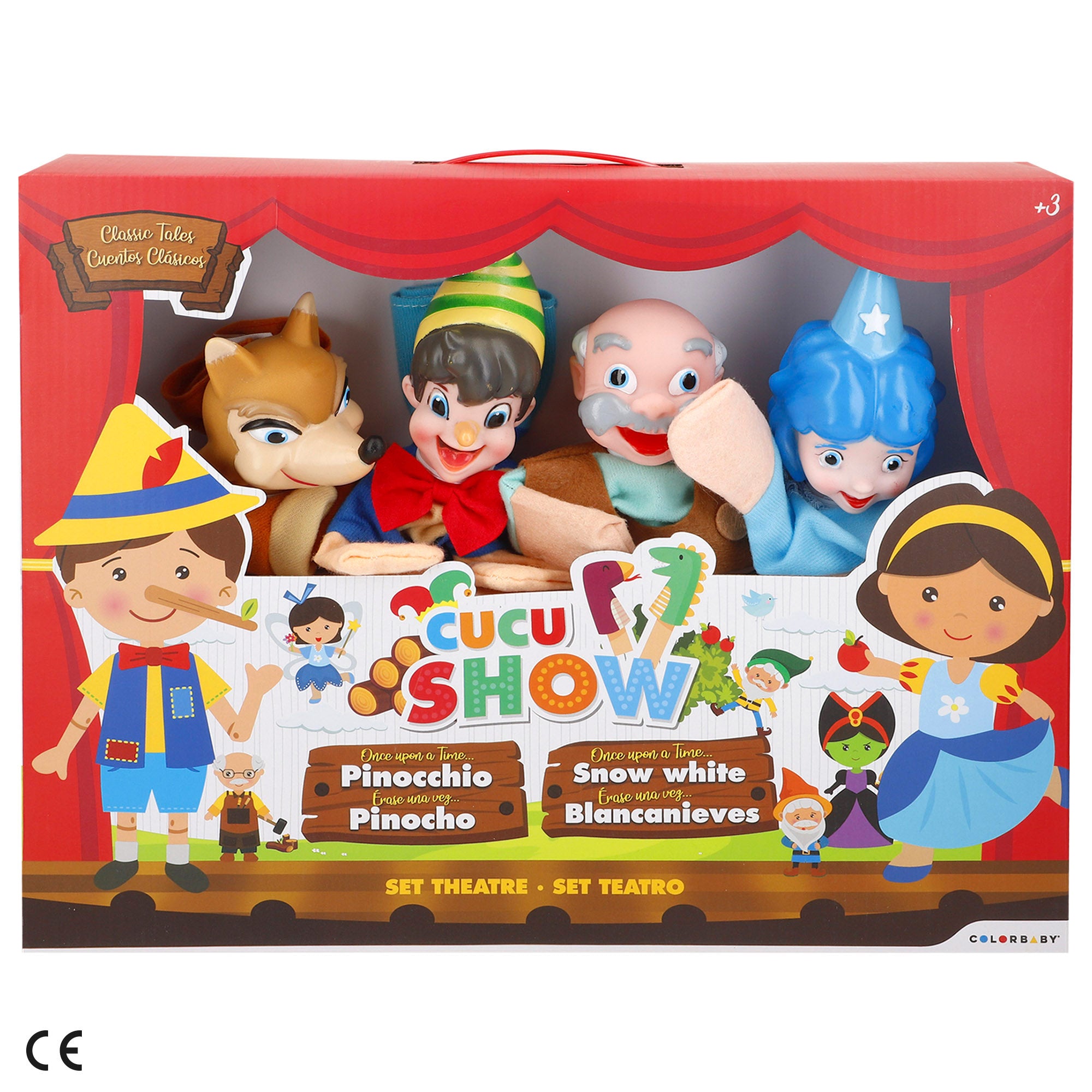 Set Teatro de marionetas Pinocho 25 cm Cucu Show