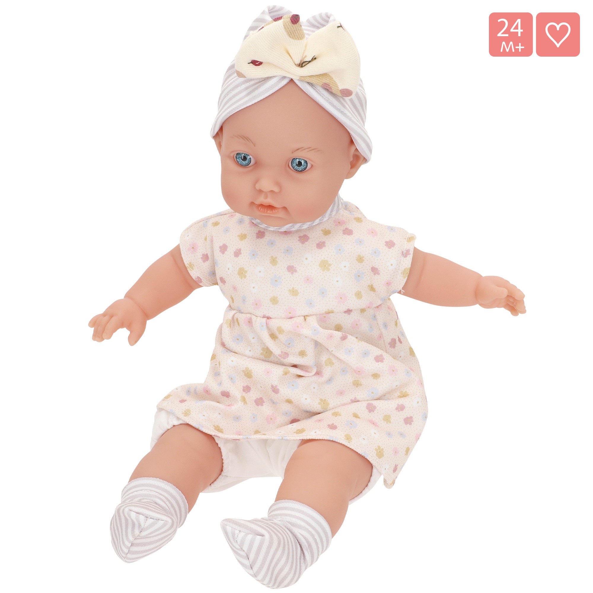 Set 2 Muñecas bebé 33 cm con ropa y cuerpo blandito Colorbaby's