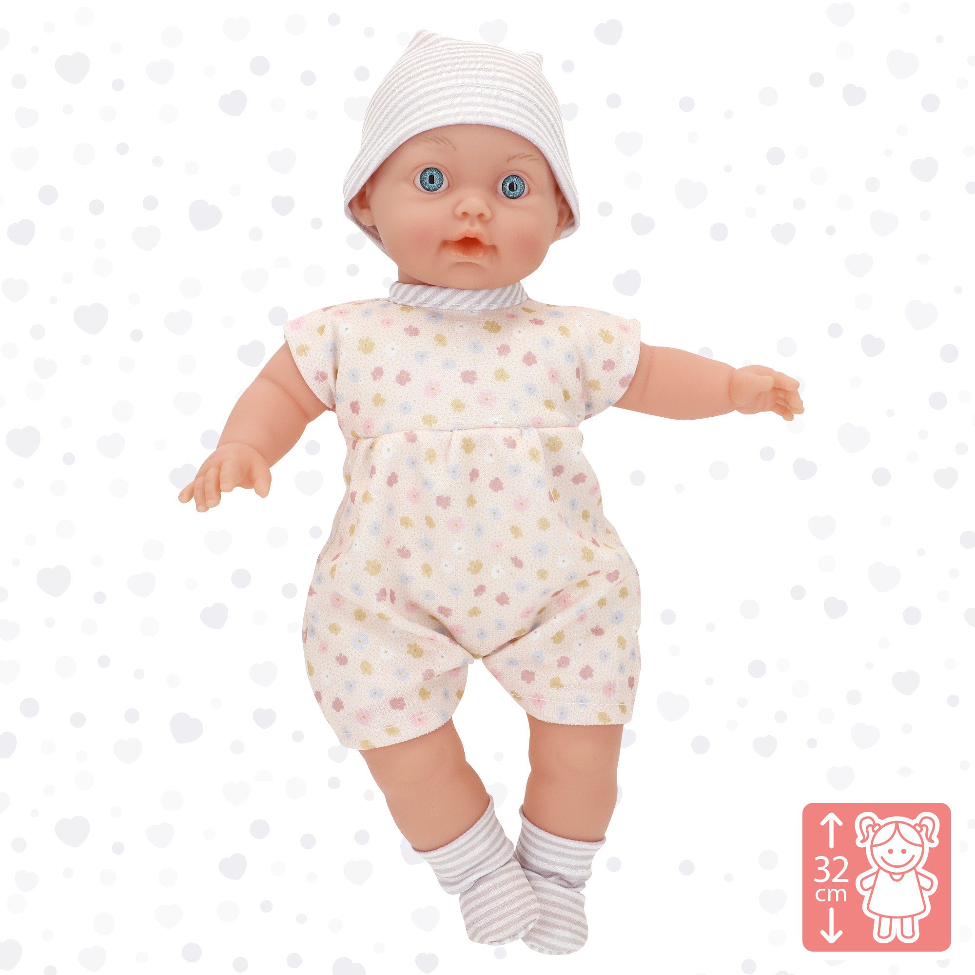 Set 2 Muñecas bebé 33 cm con ropa y cuerpo blandito Colorbaby's