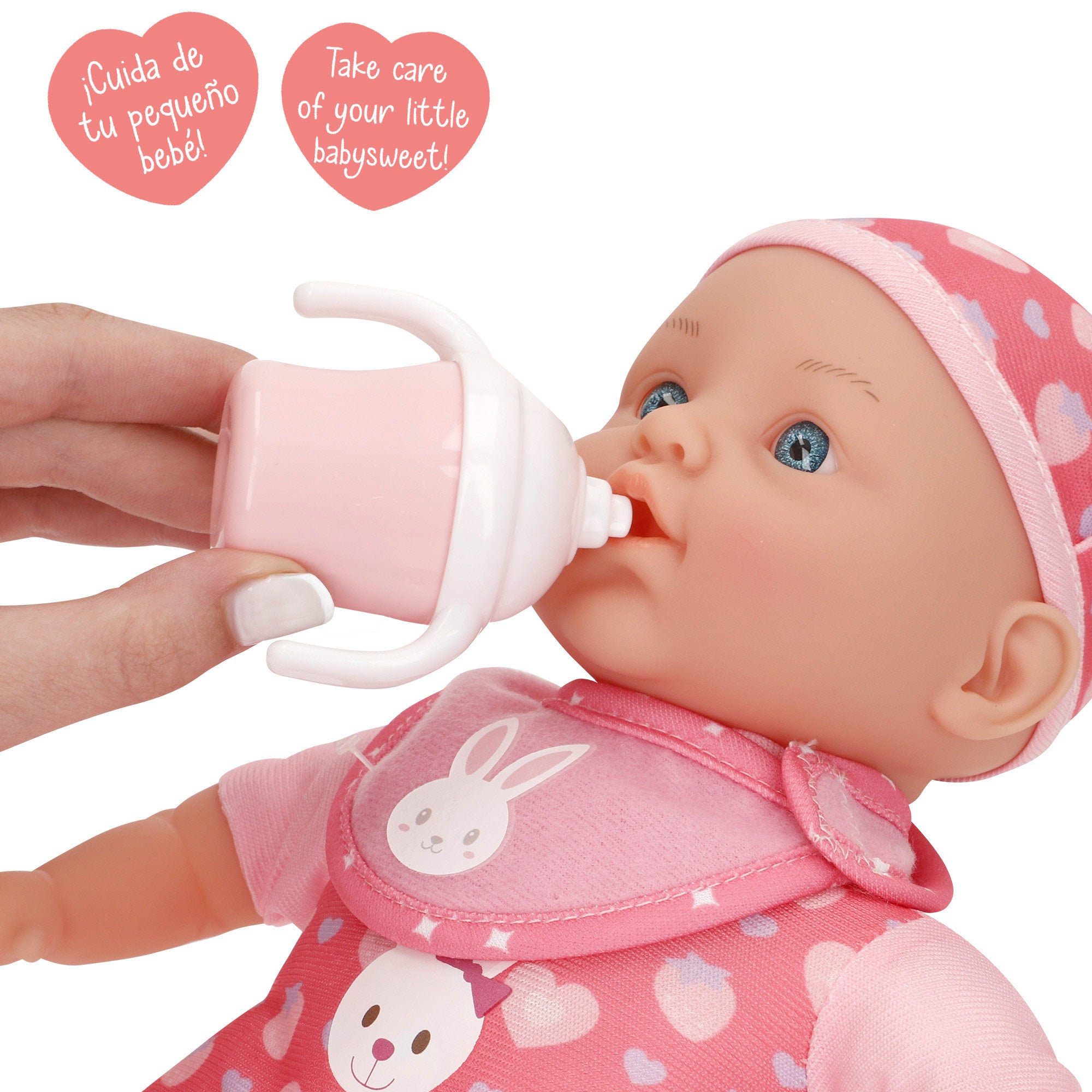 Set Muñeca niña 41 cm y bebé 32 cm con accesorios Colorbaby's