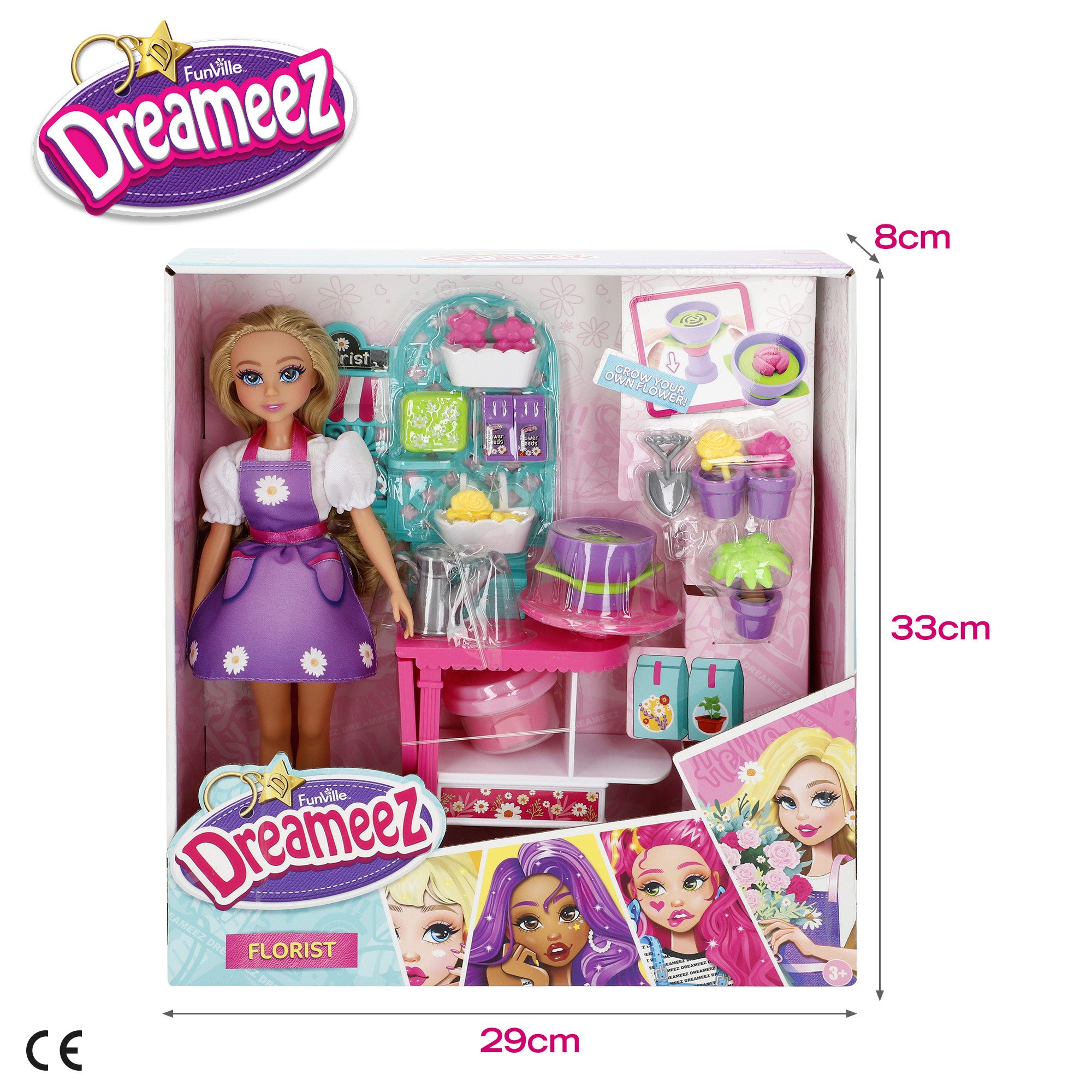 Set muñeca florista con accesorios Dreameez