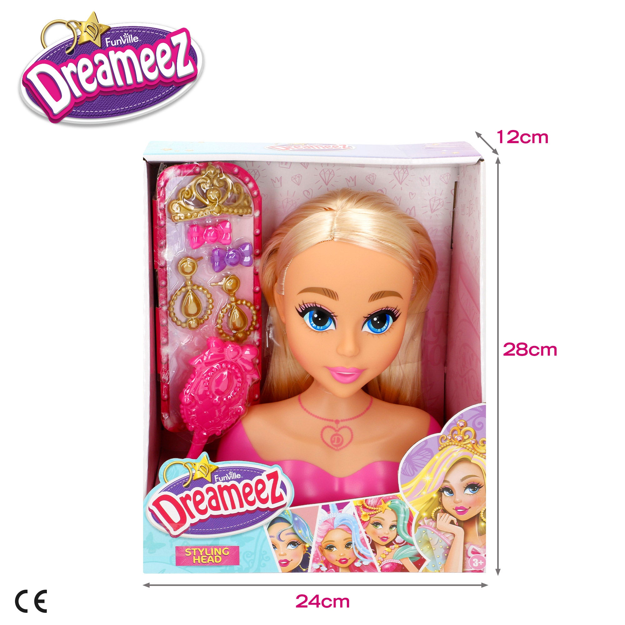 Busto muñeca para peinar con accesorios Dreameez