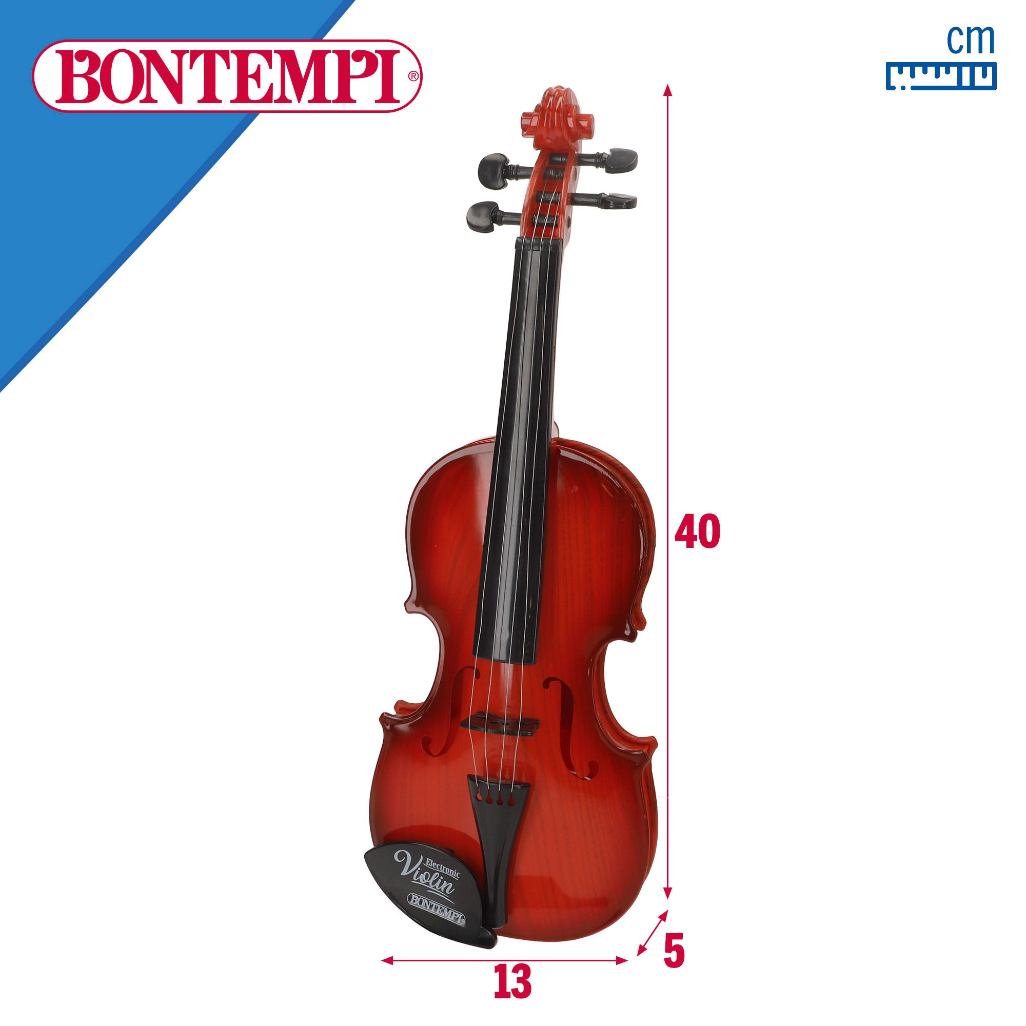 Violín electrónico infantil de juguete con arco y sonidos Bontempi