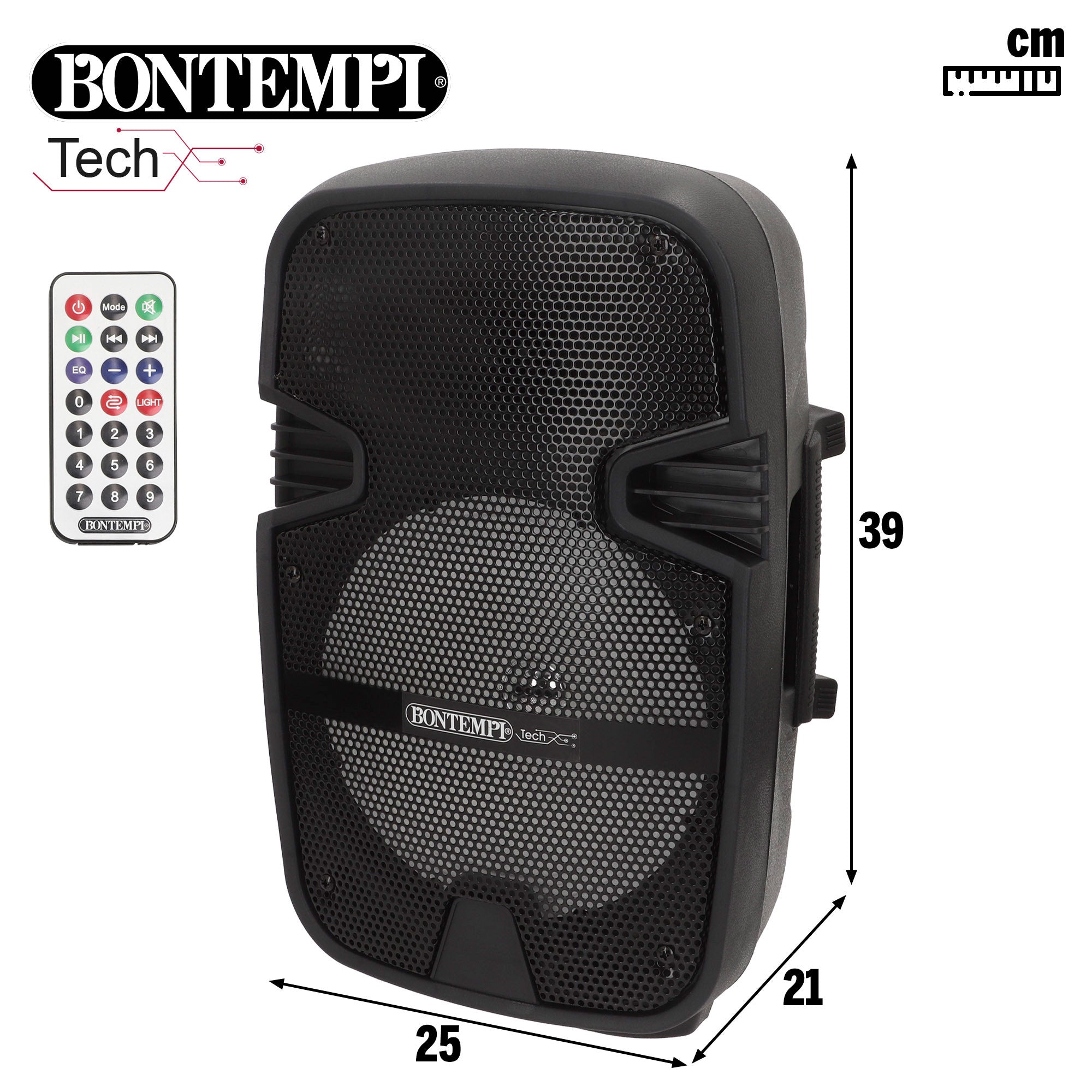 Altavoz inalámbrico 180W con karaoke y 1 micrófono Bontempi