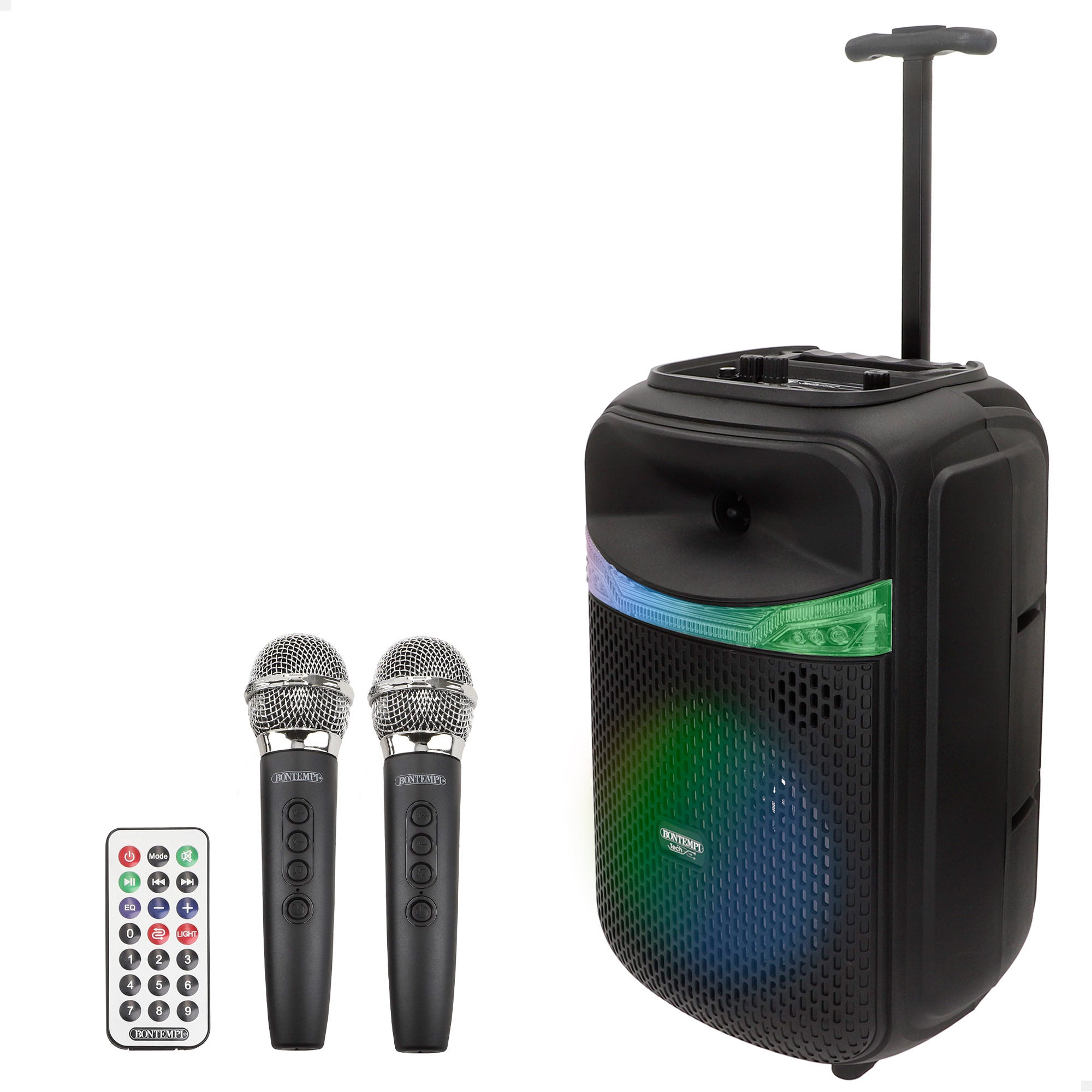 Altavoz inalámbrico maleta y 2 micrófonos Bontempi