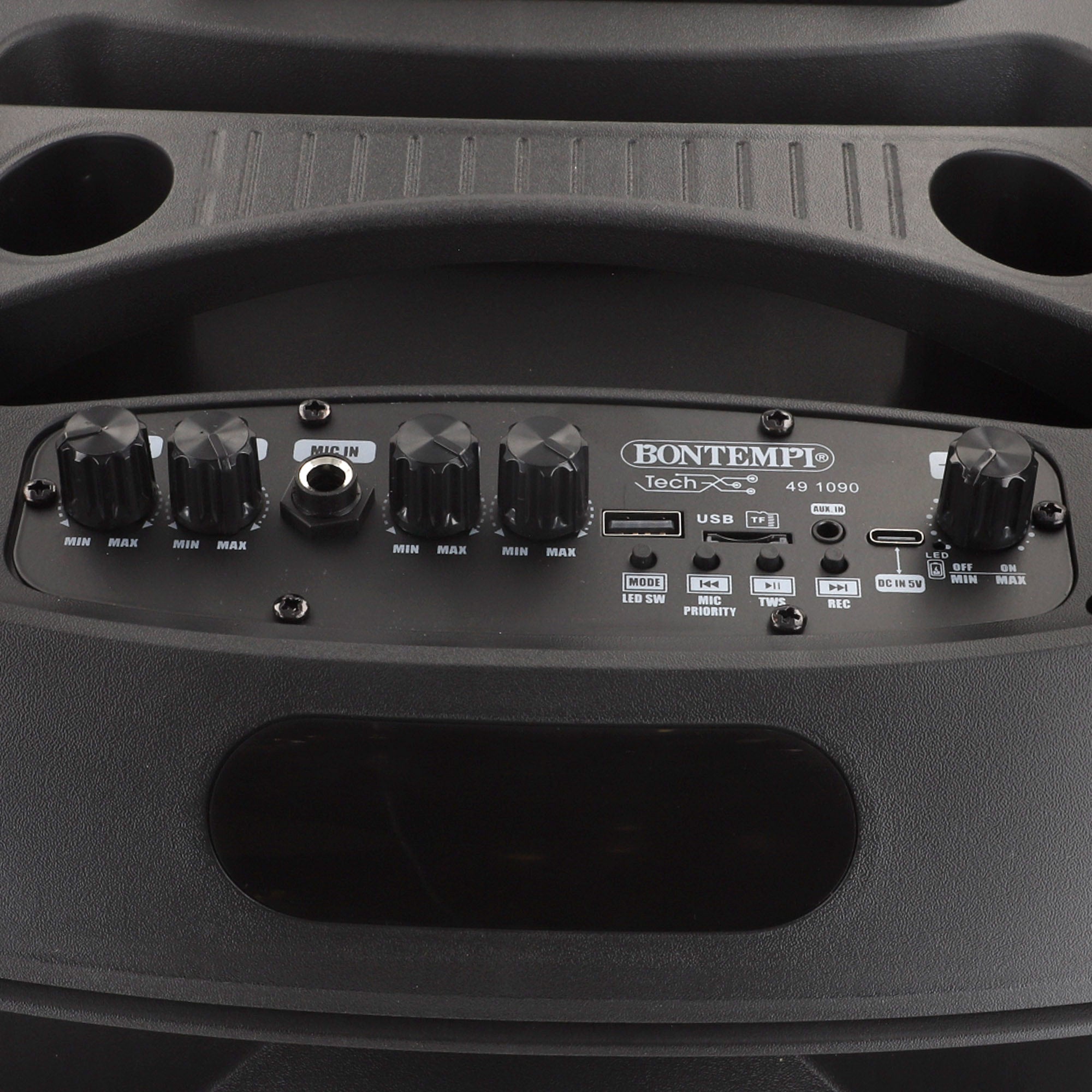 Altavoz inalámbrico maleta y 2 micrófonos 30x25x53 cm Bontempi