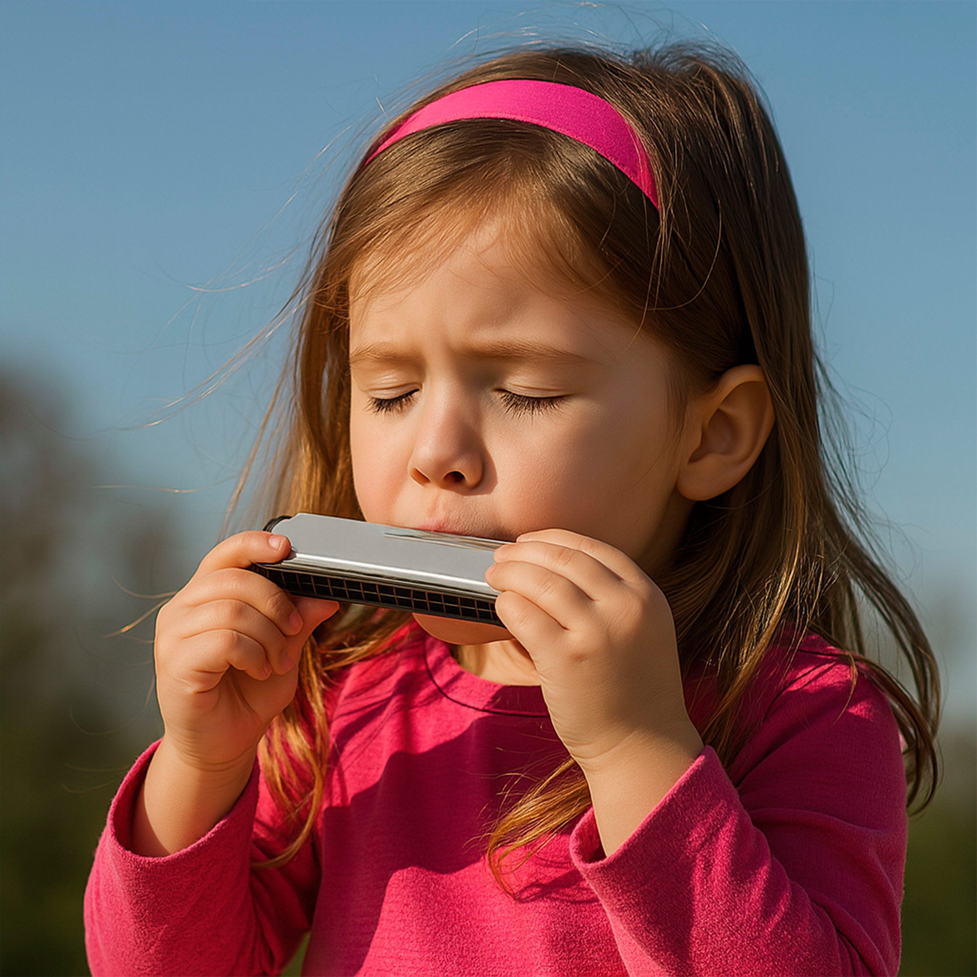 Armónica metálica con 24 notas y estuche protector Bontempi