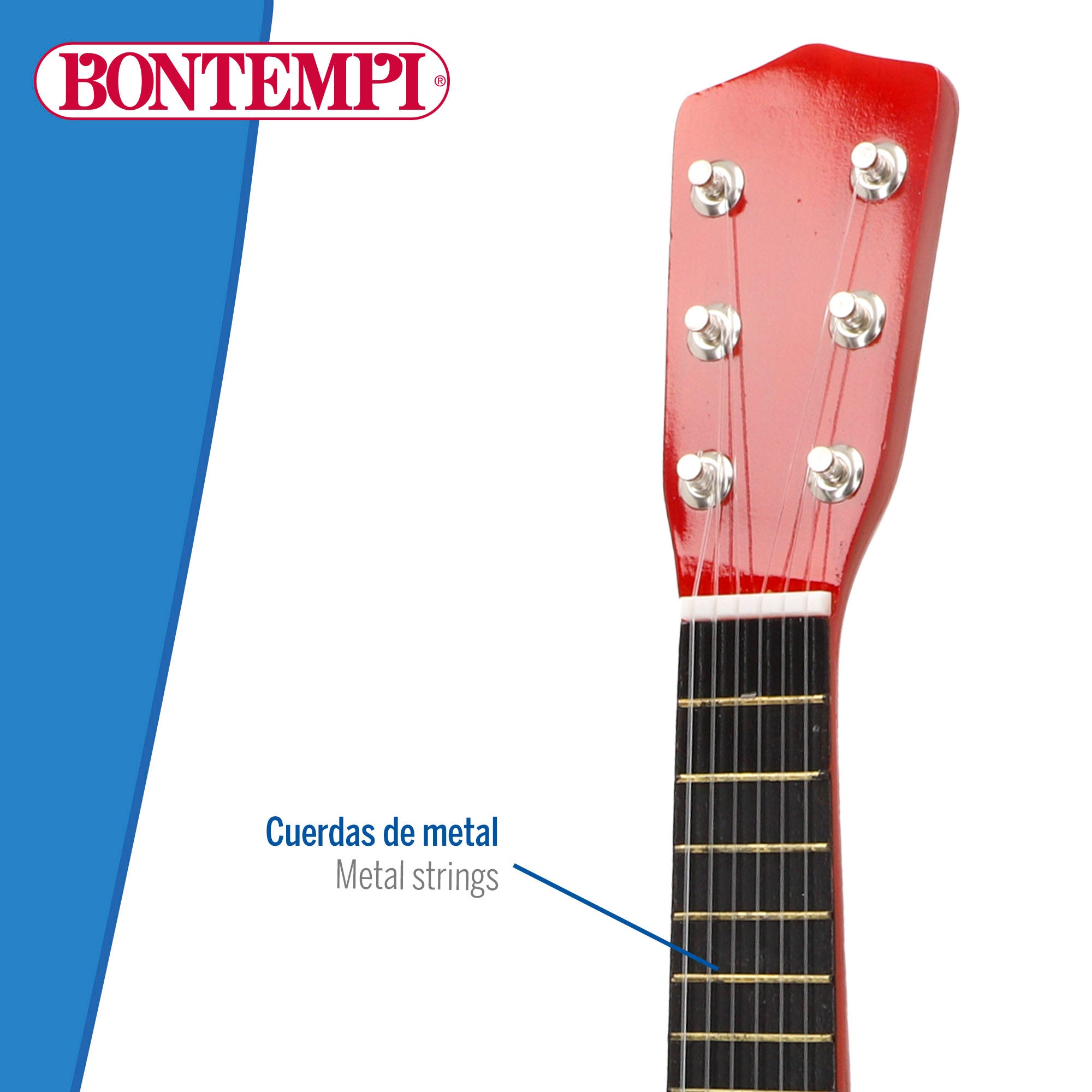 Guitarra juguete clásica de madera 55 cm con correa Bontempi