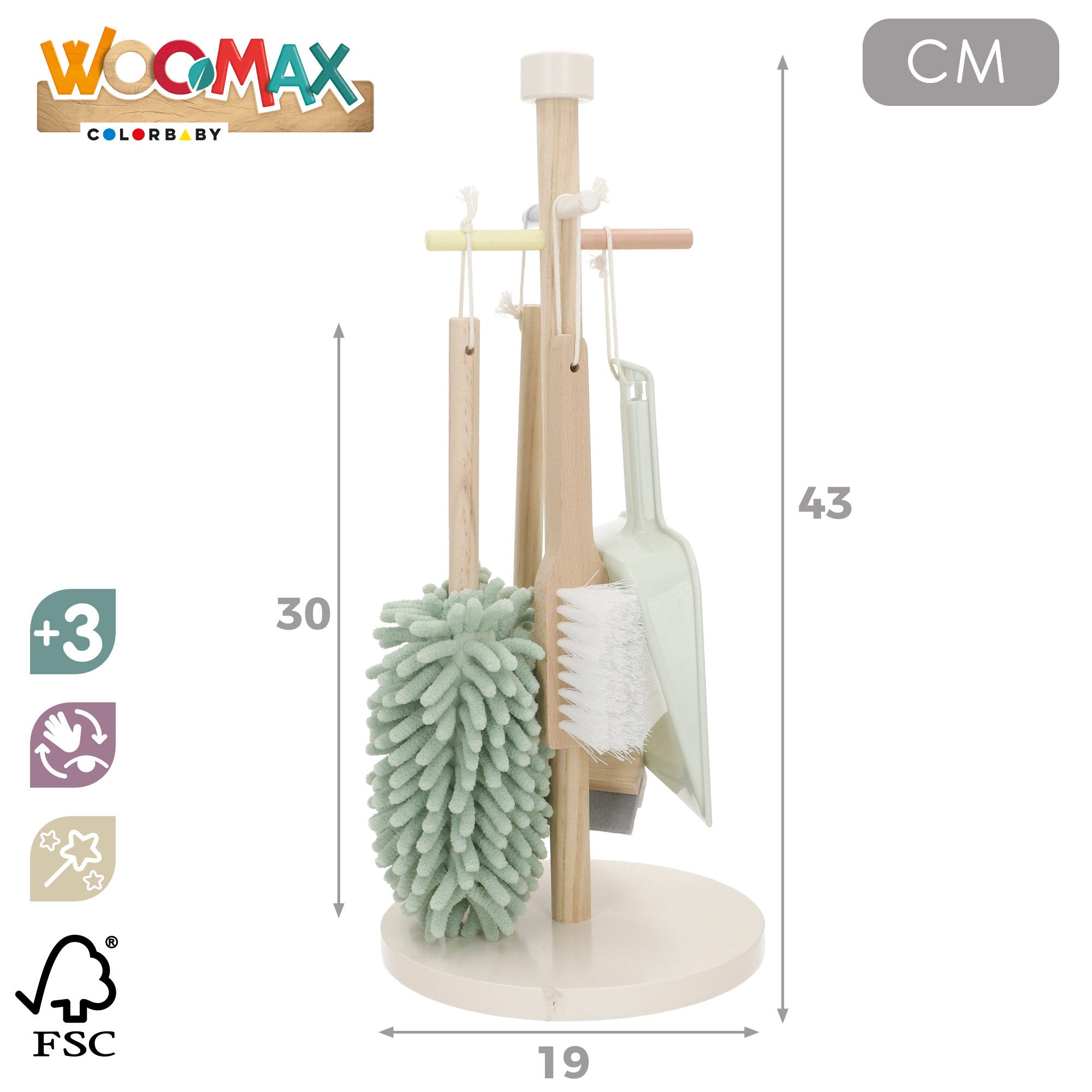 WOOMAX Set de limpieza de madera con 5 piezas