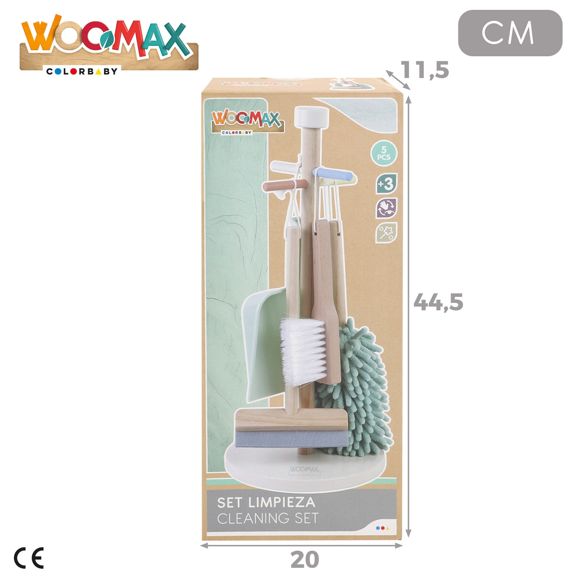 WOOMAX Set de limpieza de madera con 5 piezas