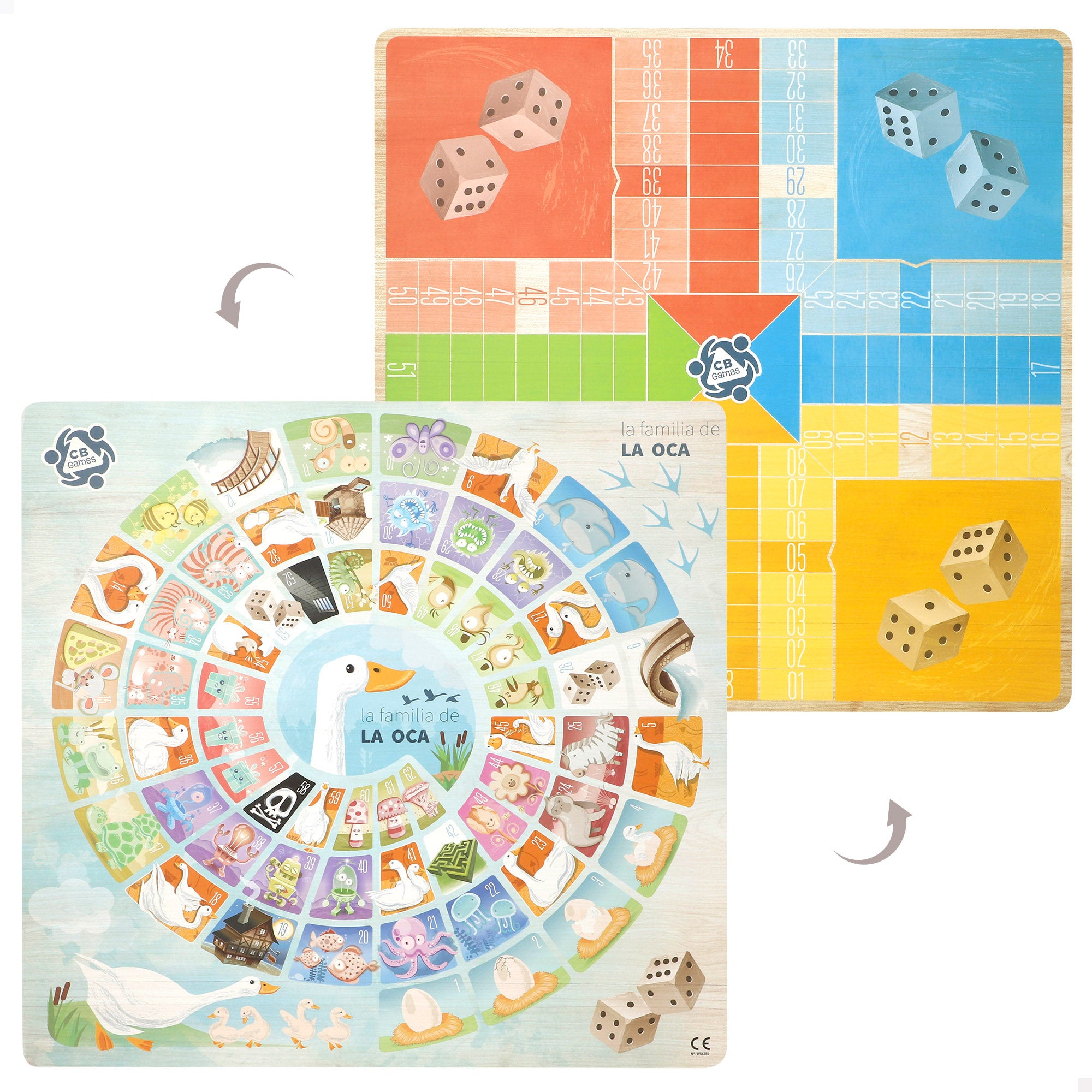 Tablero parchís y oca 2 en 1 CB Games