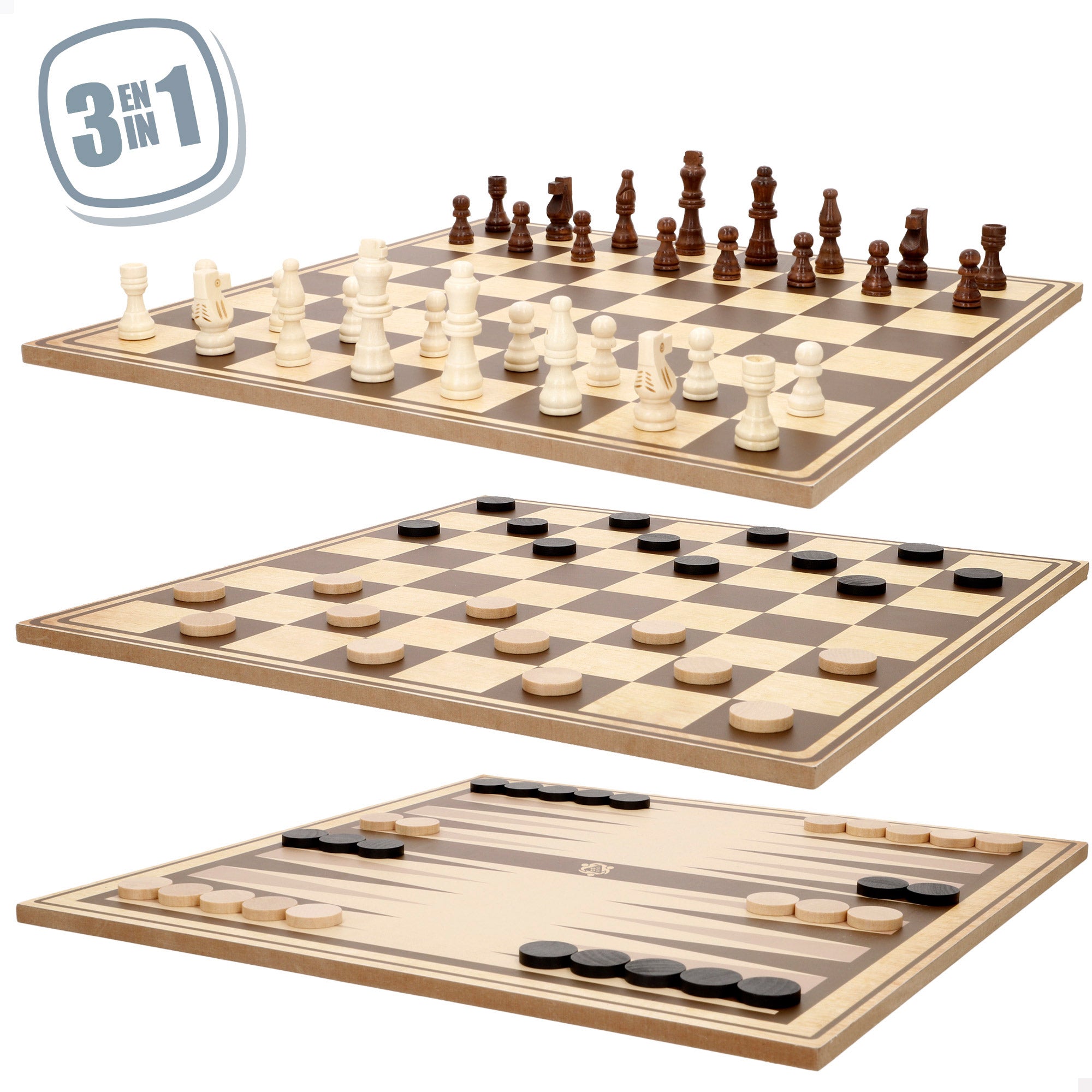 Tablero ajedrez 3 en 1 CB Games