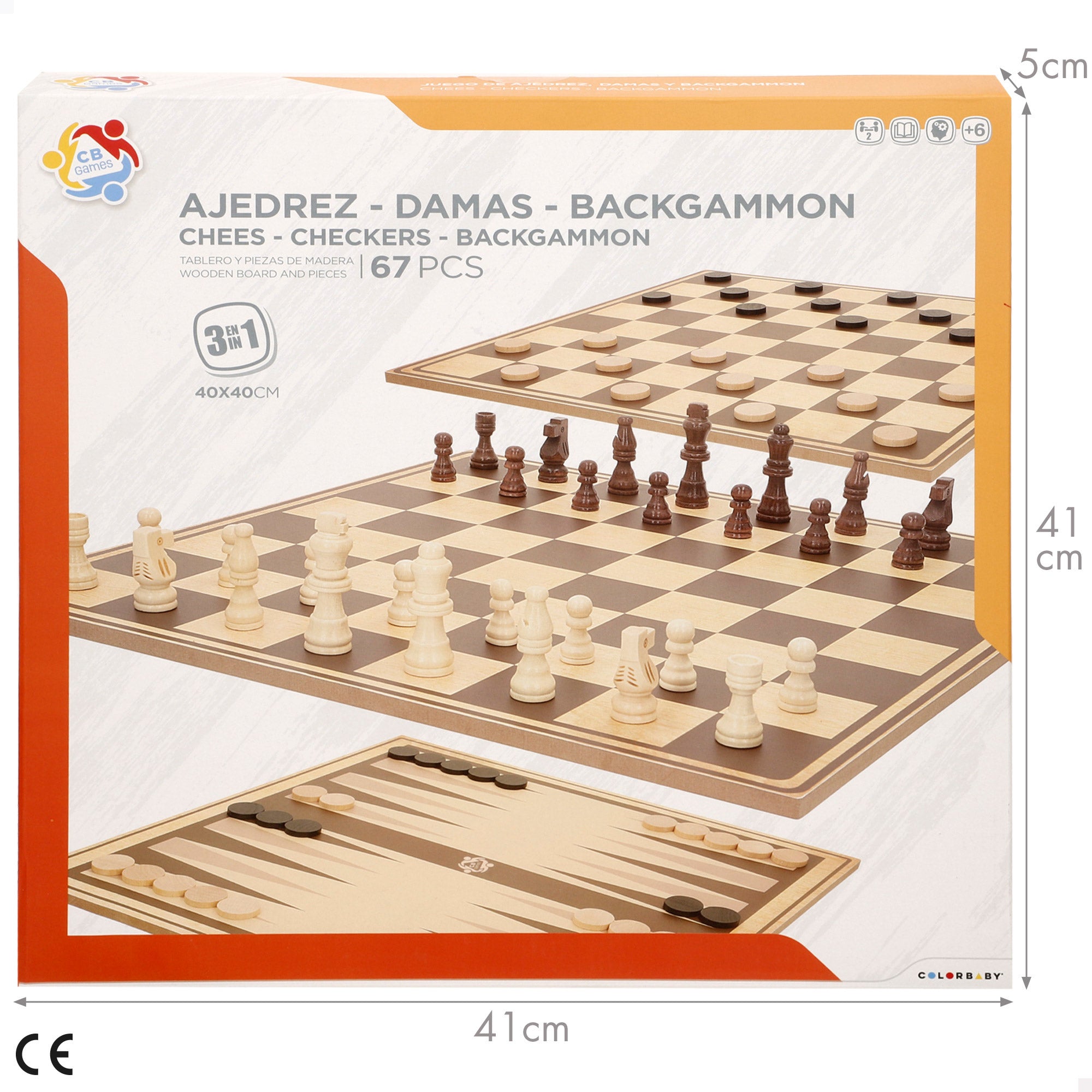 Tablero ajedrez 3 en 1 CB Games