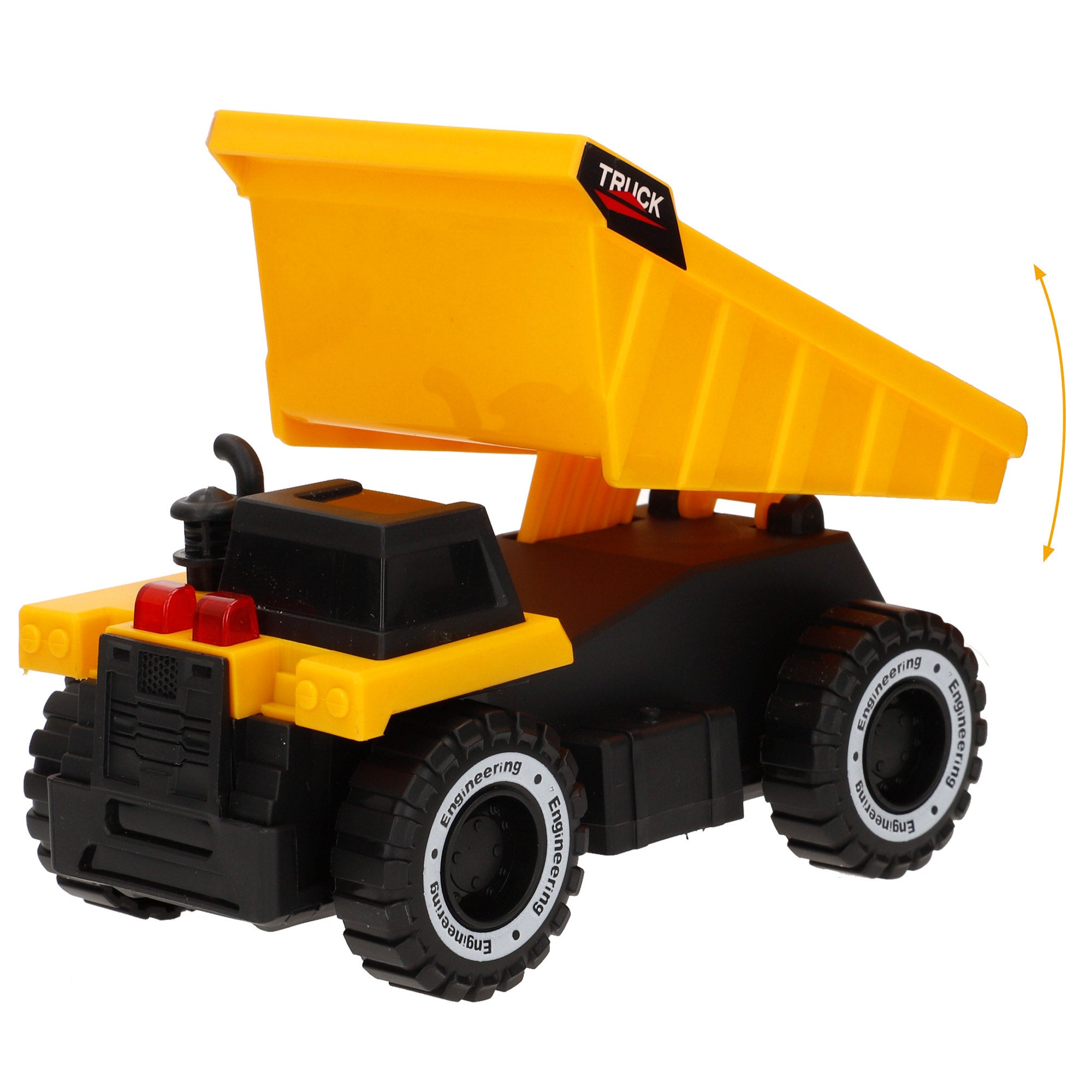 Camión transporte con luz y sonido 1:14 + 2 vehículos de construcción Speed & Go