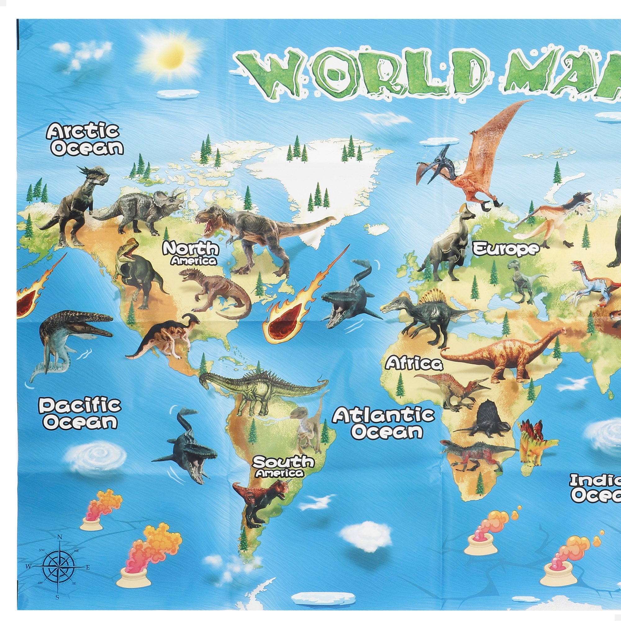 Set dinosaurios con tapete y accesorios 30 pzas. Animal World