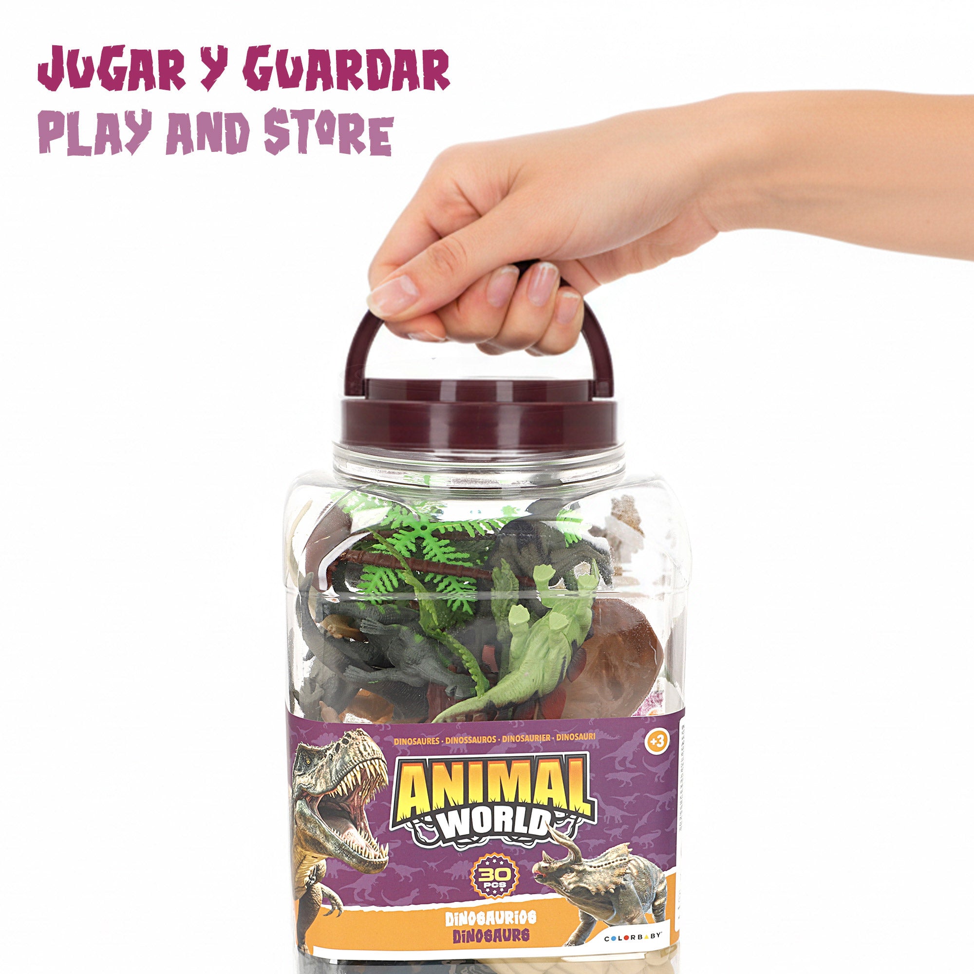 Set dinosaurios con tapete y accesorios 30 pzas. Animal World