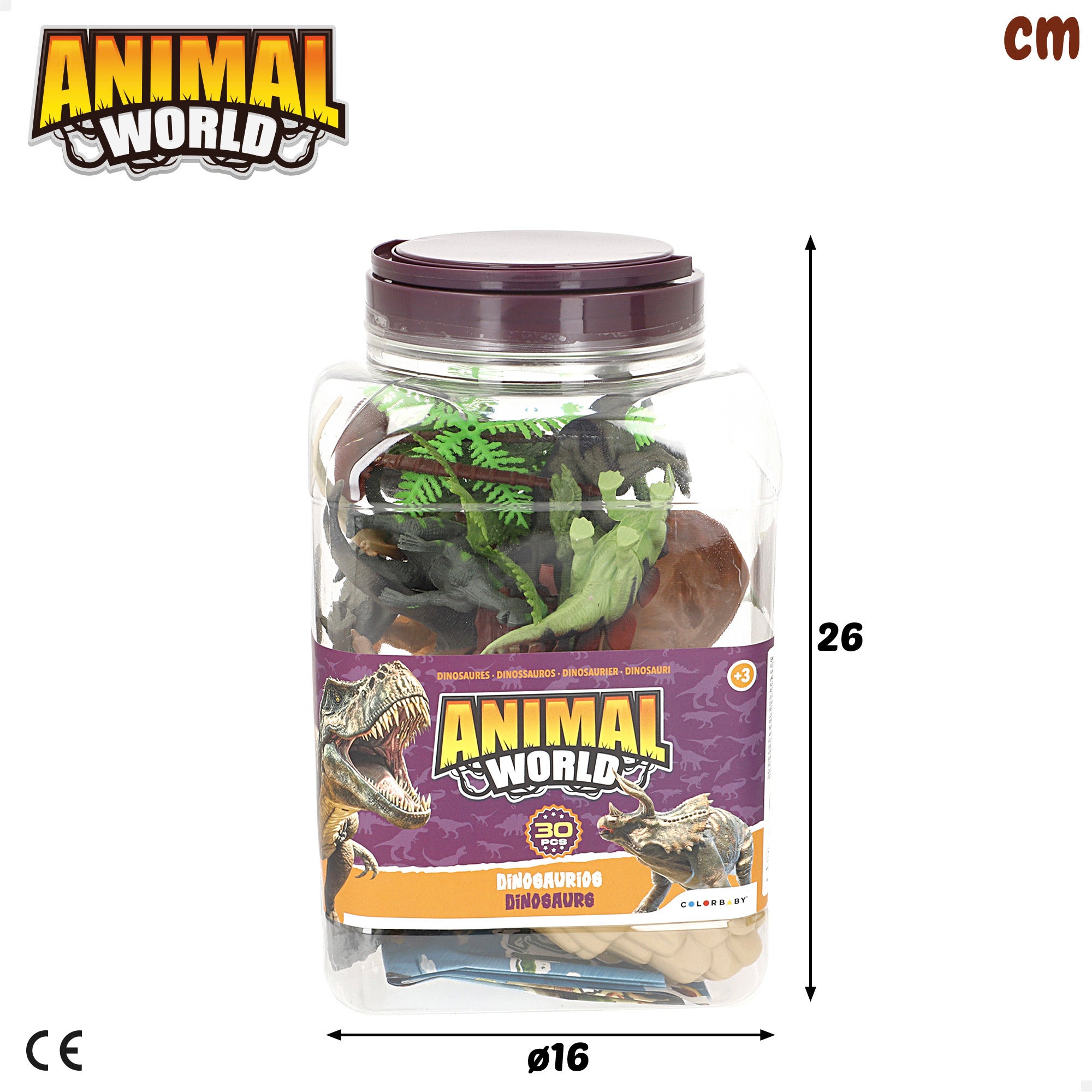 Set dinosaurios con tapete y accesorios 30 pzas. Animal World