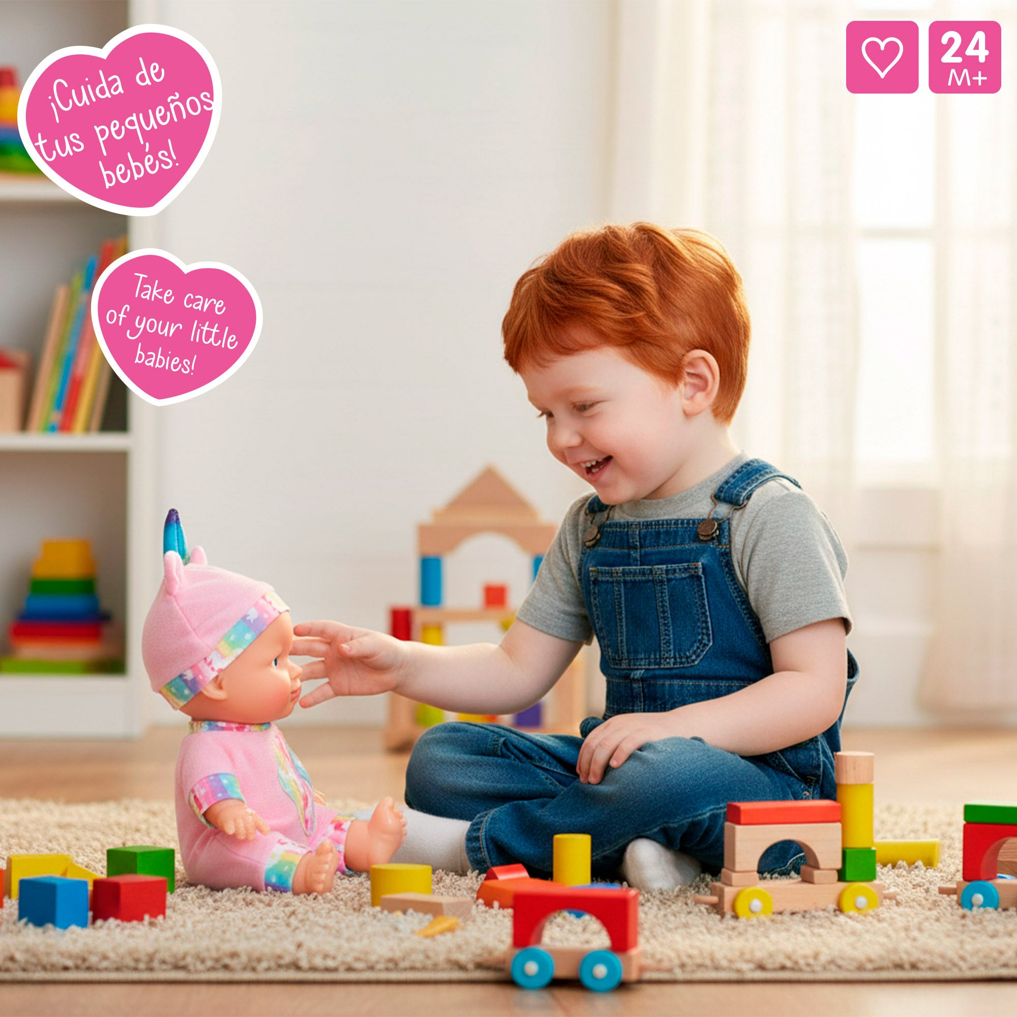 Set 3 Muñecos bebé 20 cm con ropa Colorbaby's