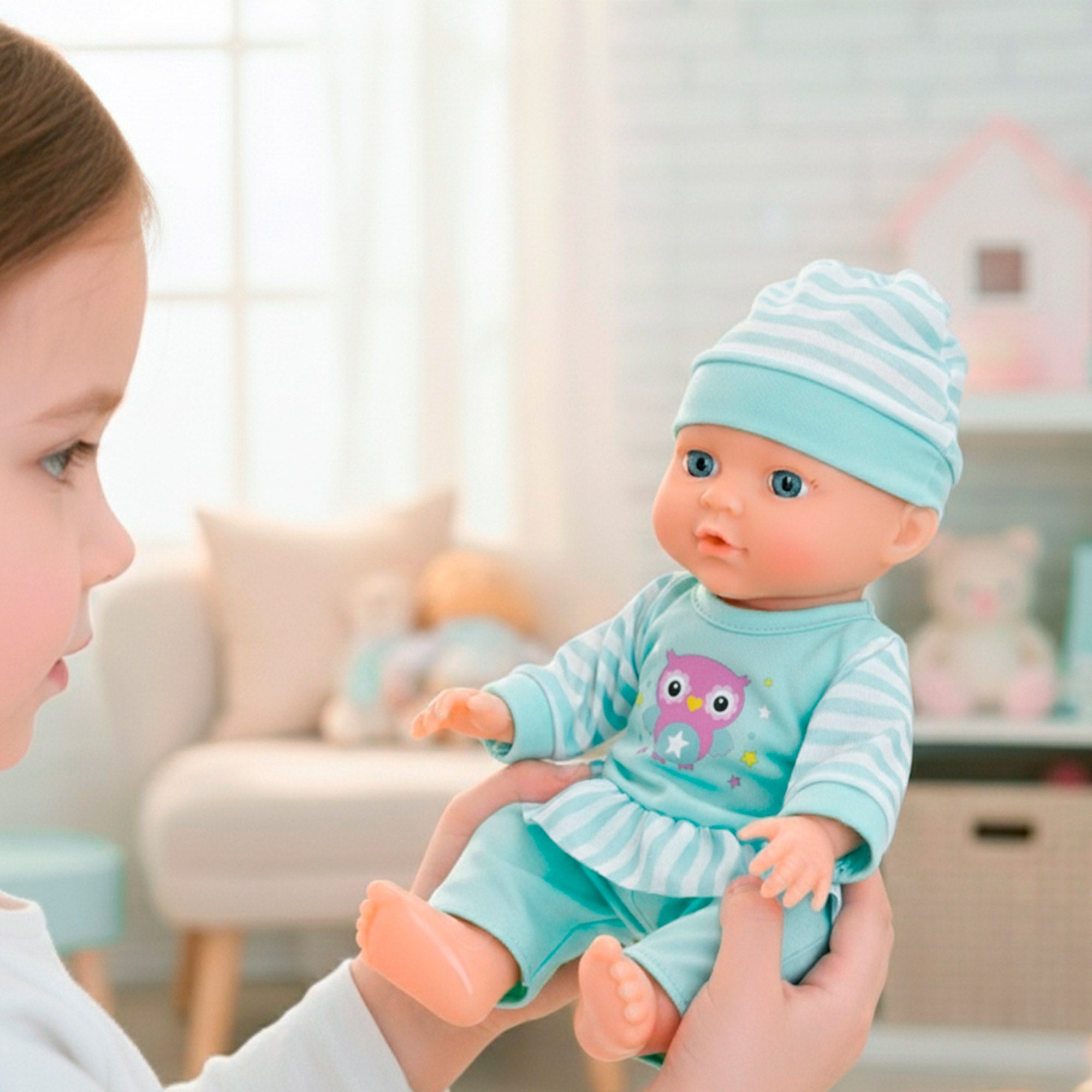 Muñeco bebé 30 cm con trona y accesorios Colorbaby's