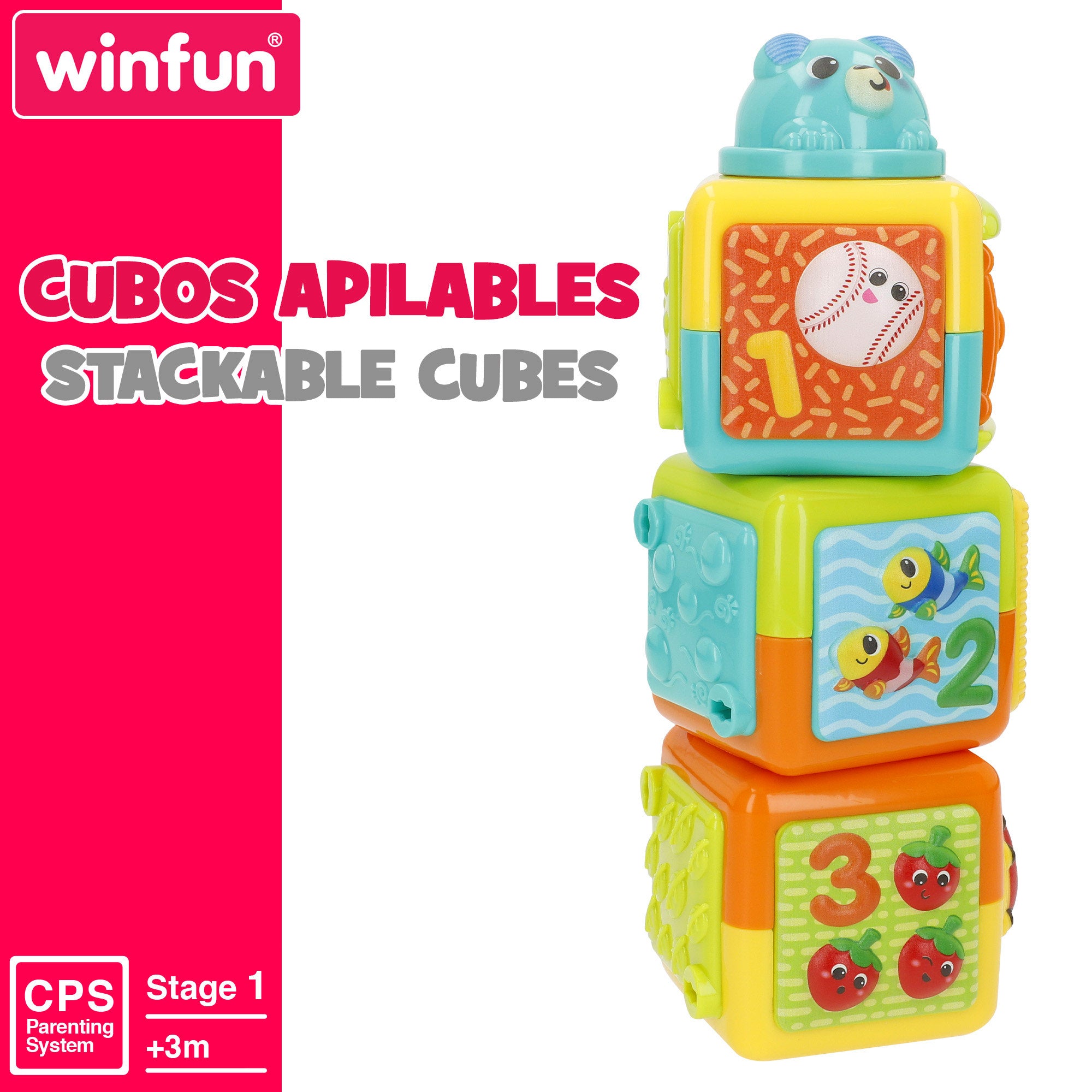 Winfun Cubos apilables de animales