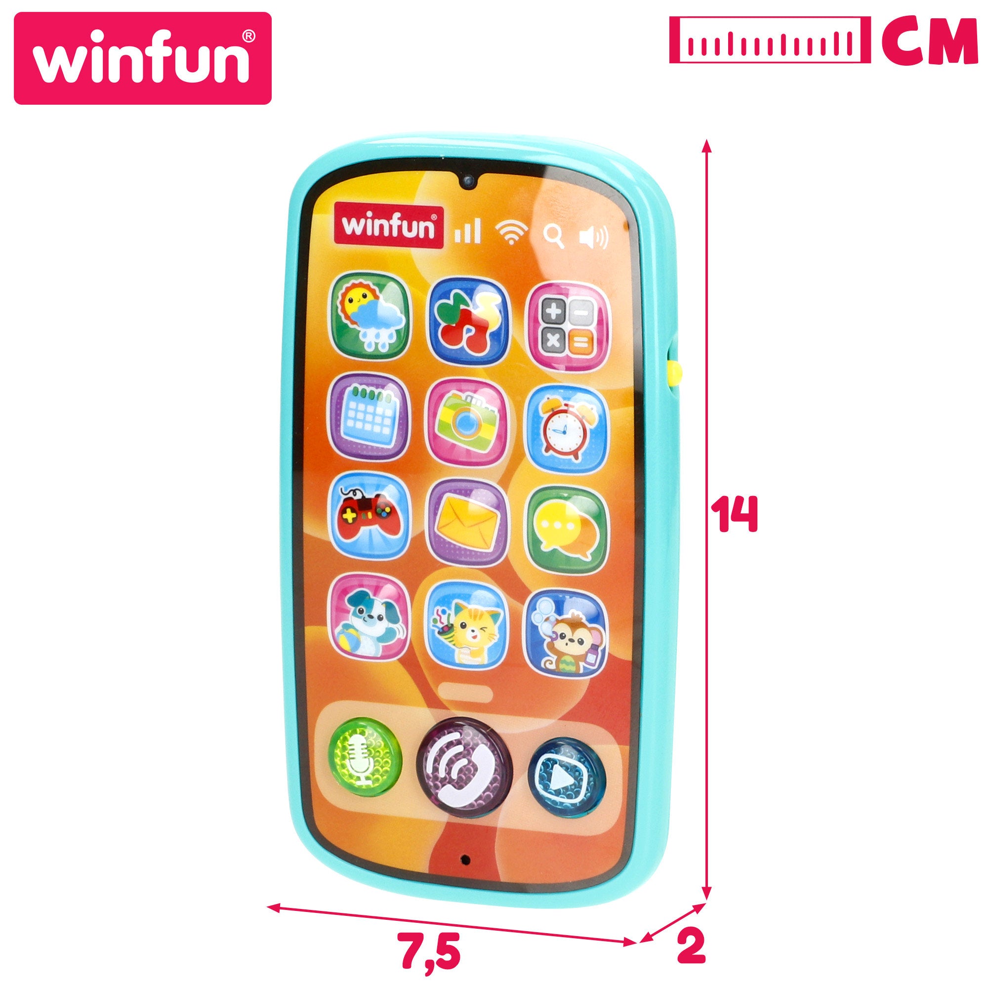 Winfun Teléfono móvil bebé con luz y sonido