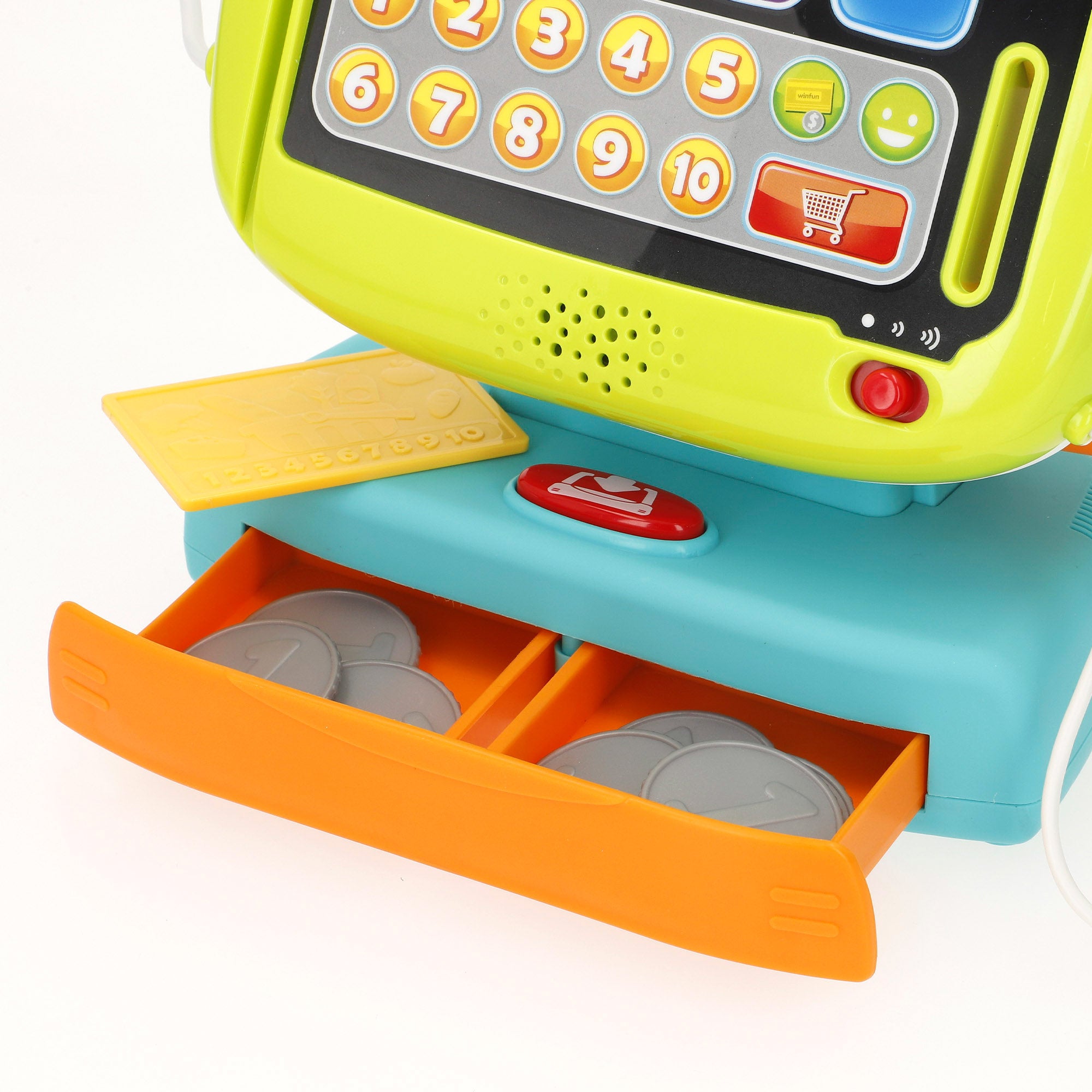 Winfun Set caja registradora 4 idiomas con luz y sonido