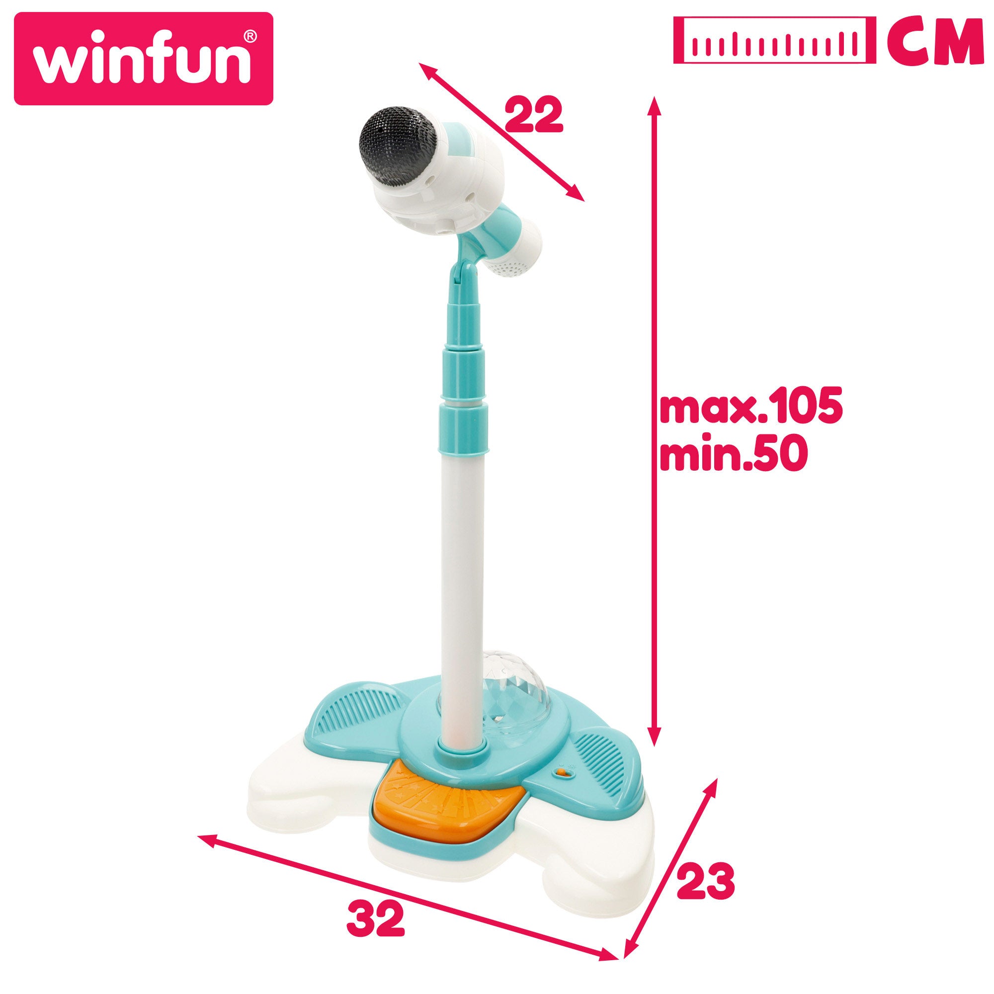 Winfun Micrófono infantil inalámbrico con soporte regulable