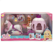 Muñeca princesa 15 cm con carruaje Bella