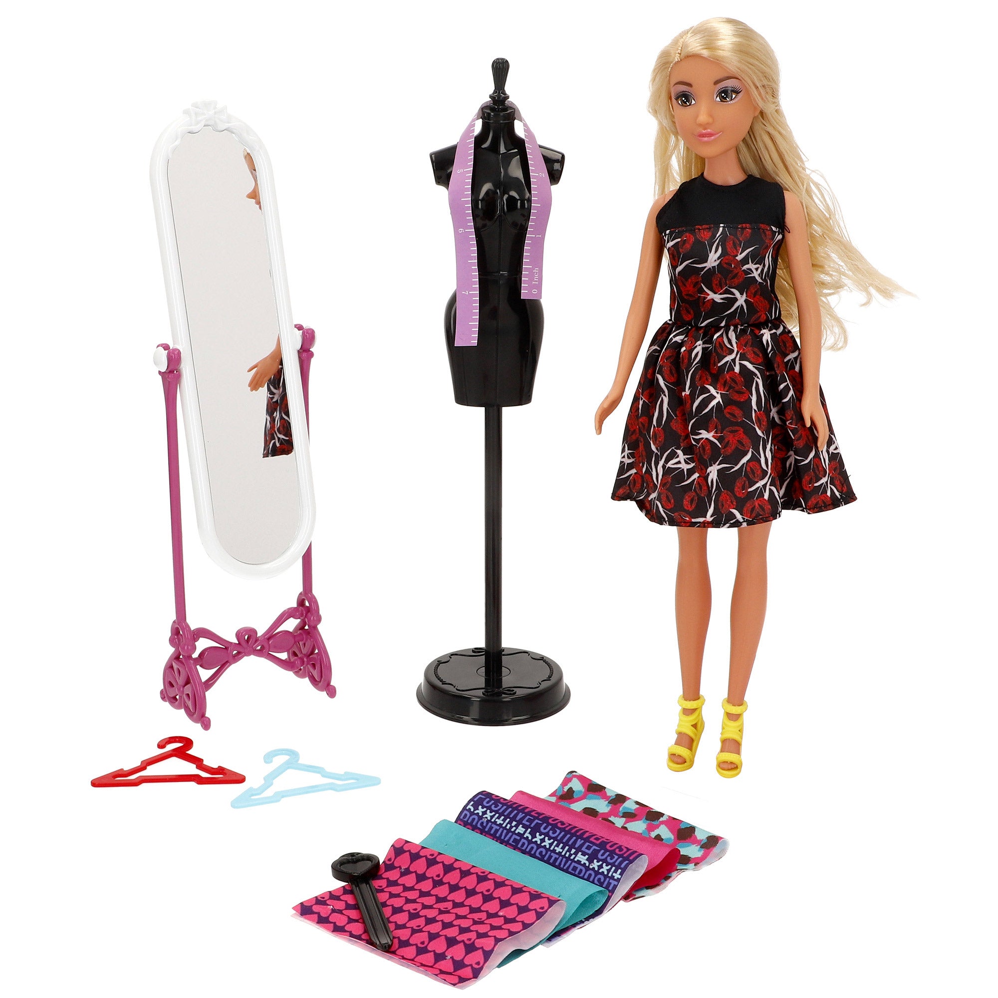 Muñeca diseñadora de moda 30 cm con accesorios Isabella