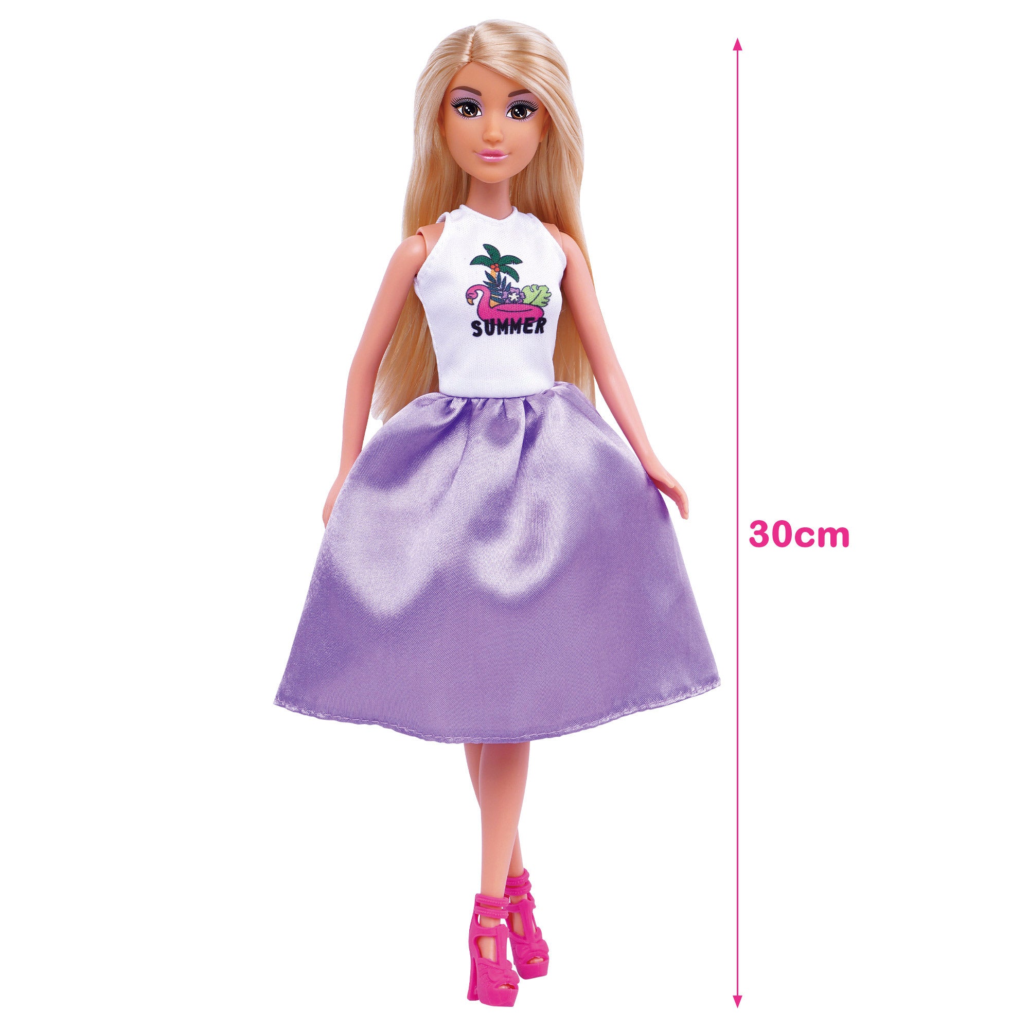 Casita de muñecas con muñeca 30 cm y más de 60 accesorios Isabella