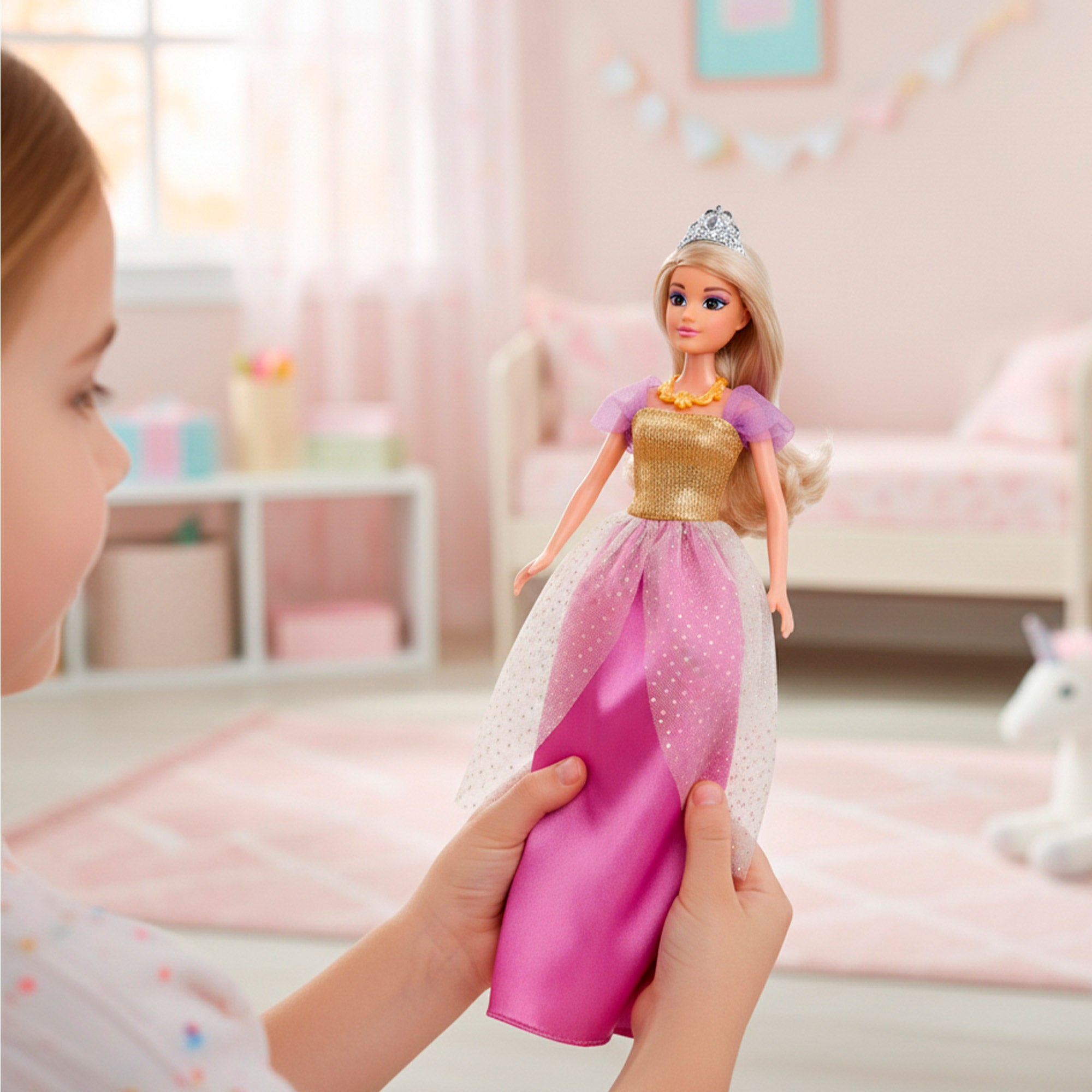 Muñeca princesa 30 cm con vestidos y accesorios Isabella