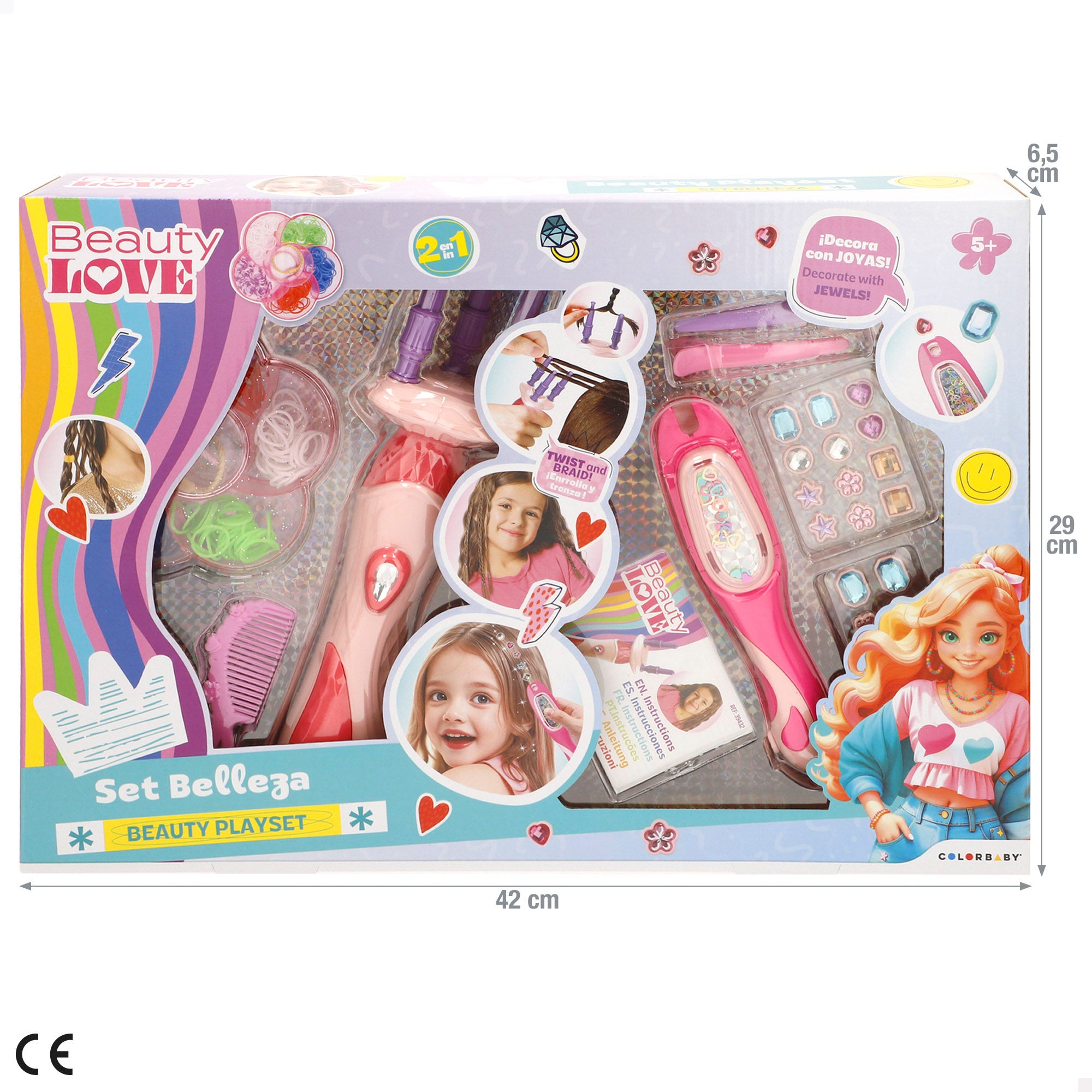 Set 2 en 1 peina y decora tu pelo Beauty