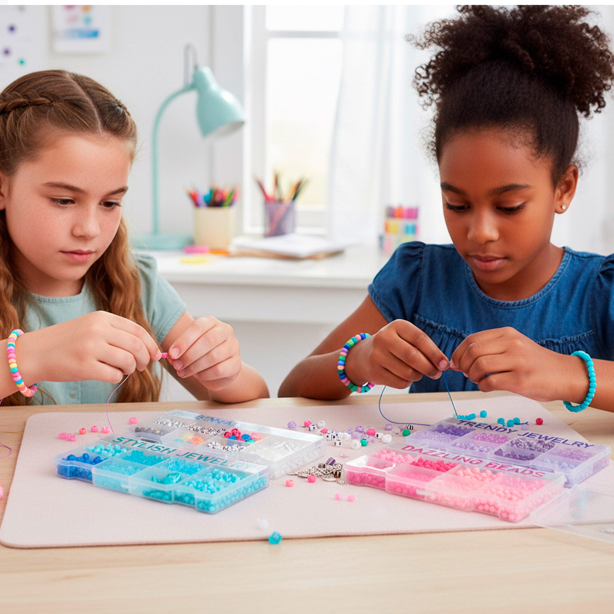 Set de joyería creativa con cuentas y accesorios de colores Beauty Love