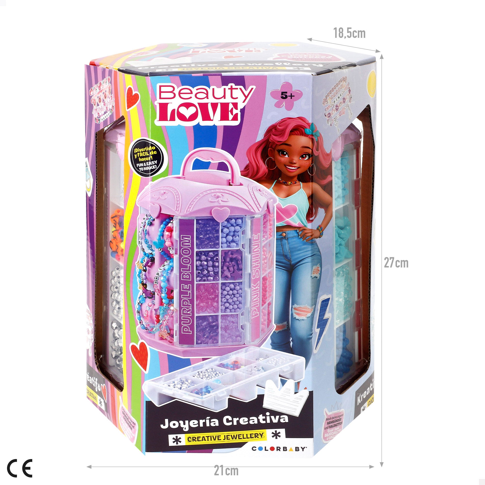 Set de joyería creativa con cuentas y accesorios de colores Beauty Love