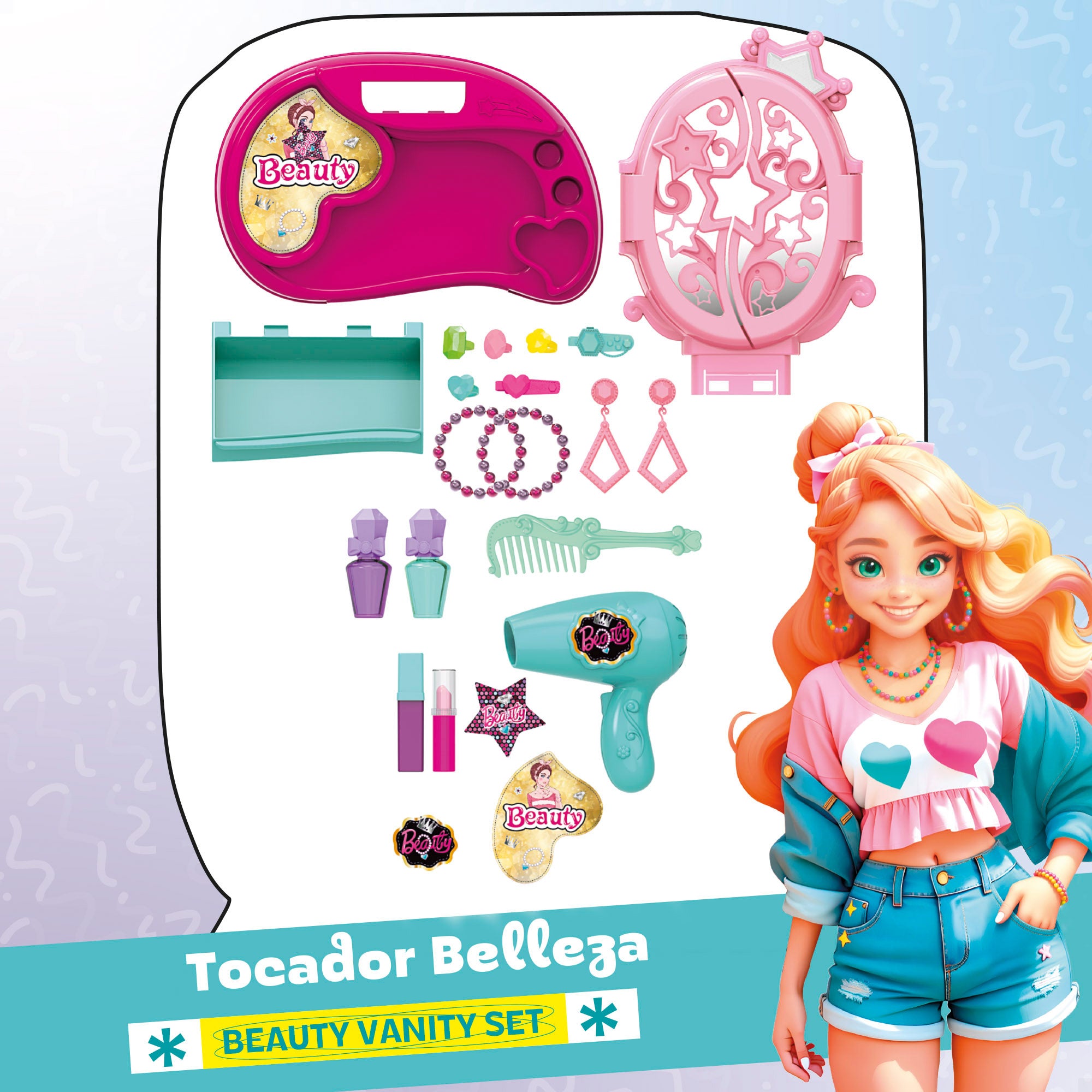 Tocador con luz y sonido + accesorios Beauty Love