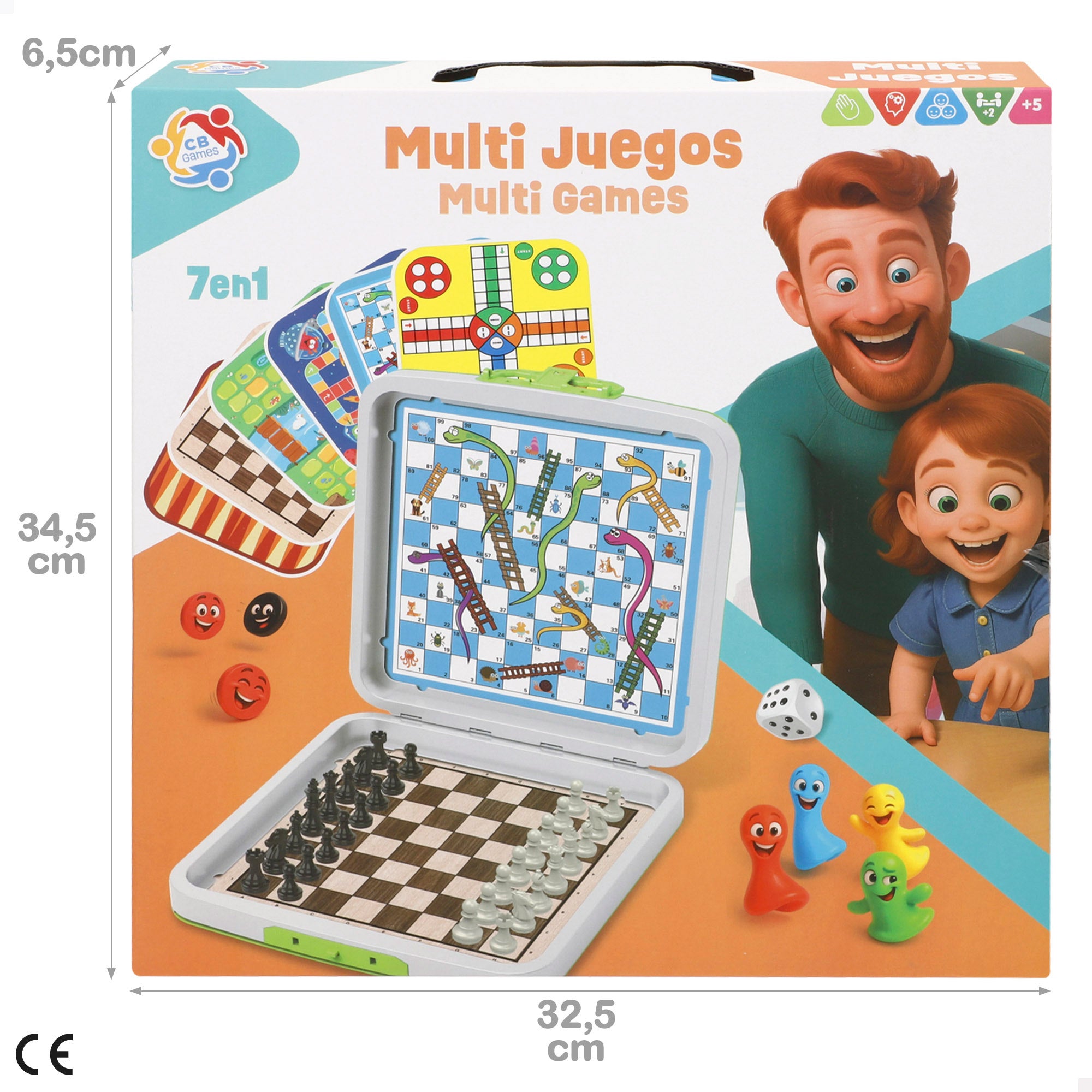 Maletín 7 en 1 juegos de mesa CB Games