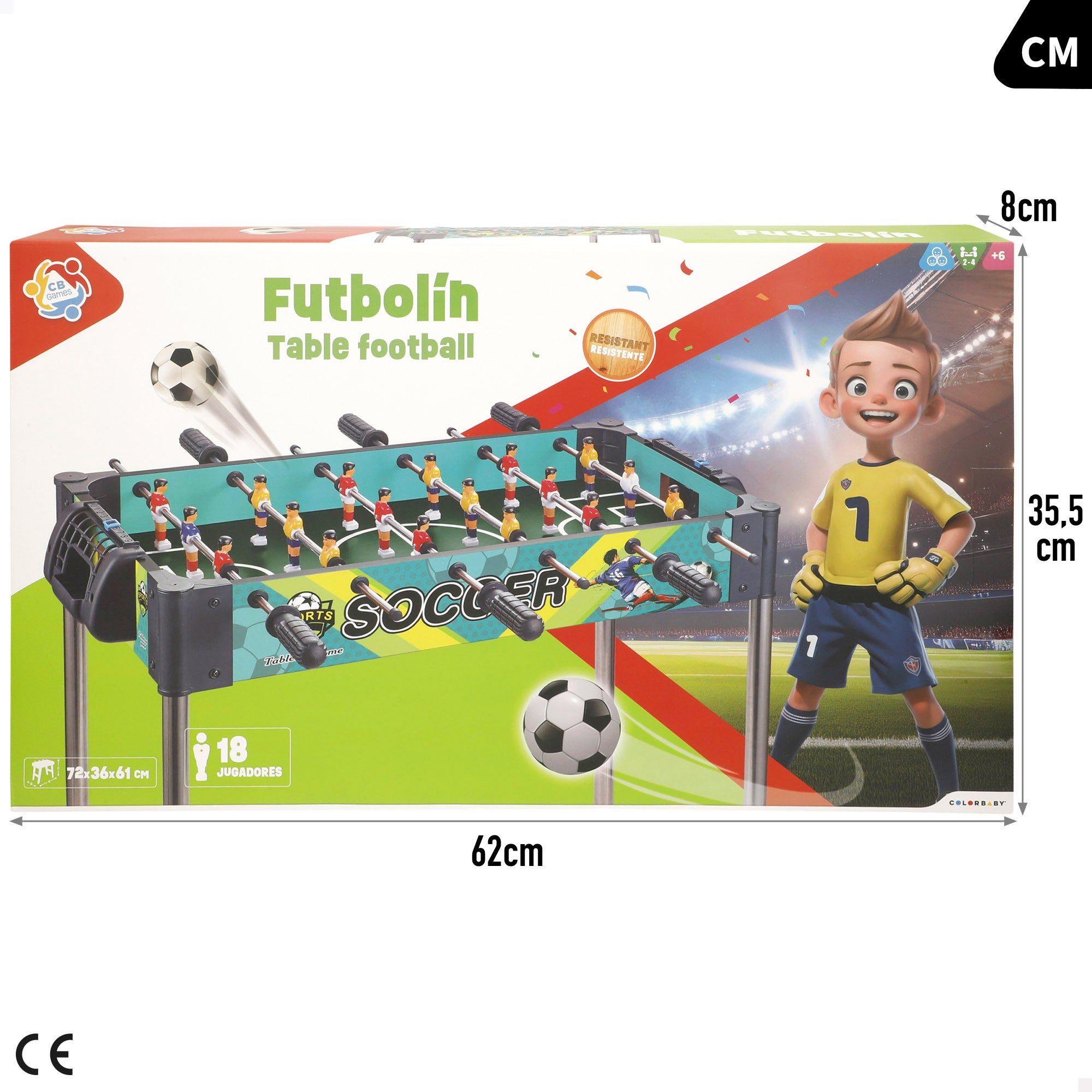 Futbolín intantil 86X42X65 cm CB Games