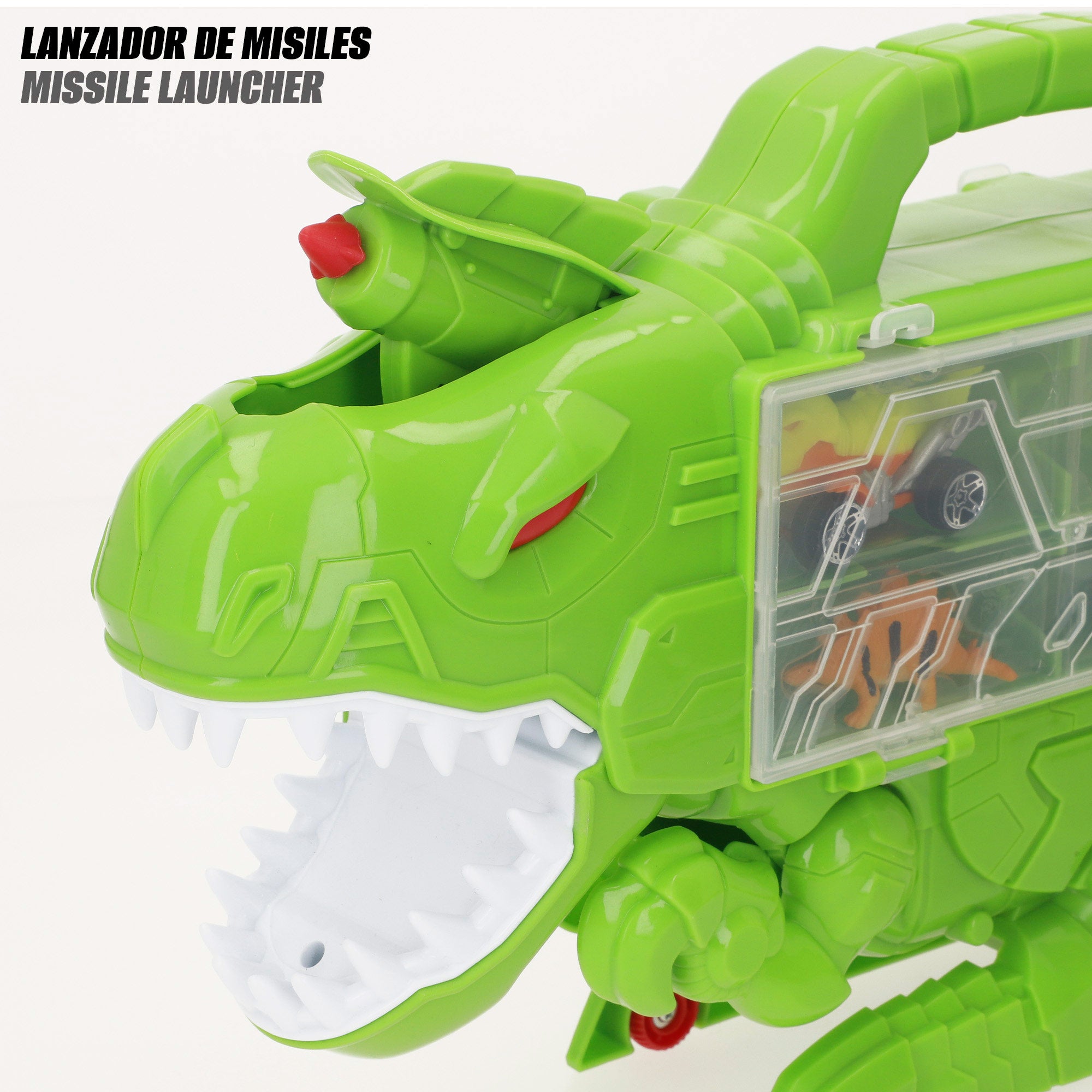 Maletín portacoches con rampa y lanzador Dino Destroyer Teamsterz