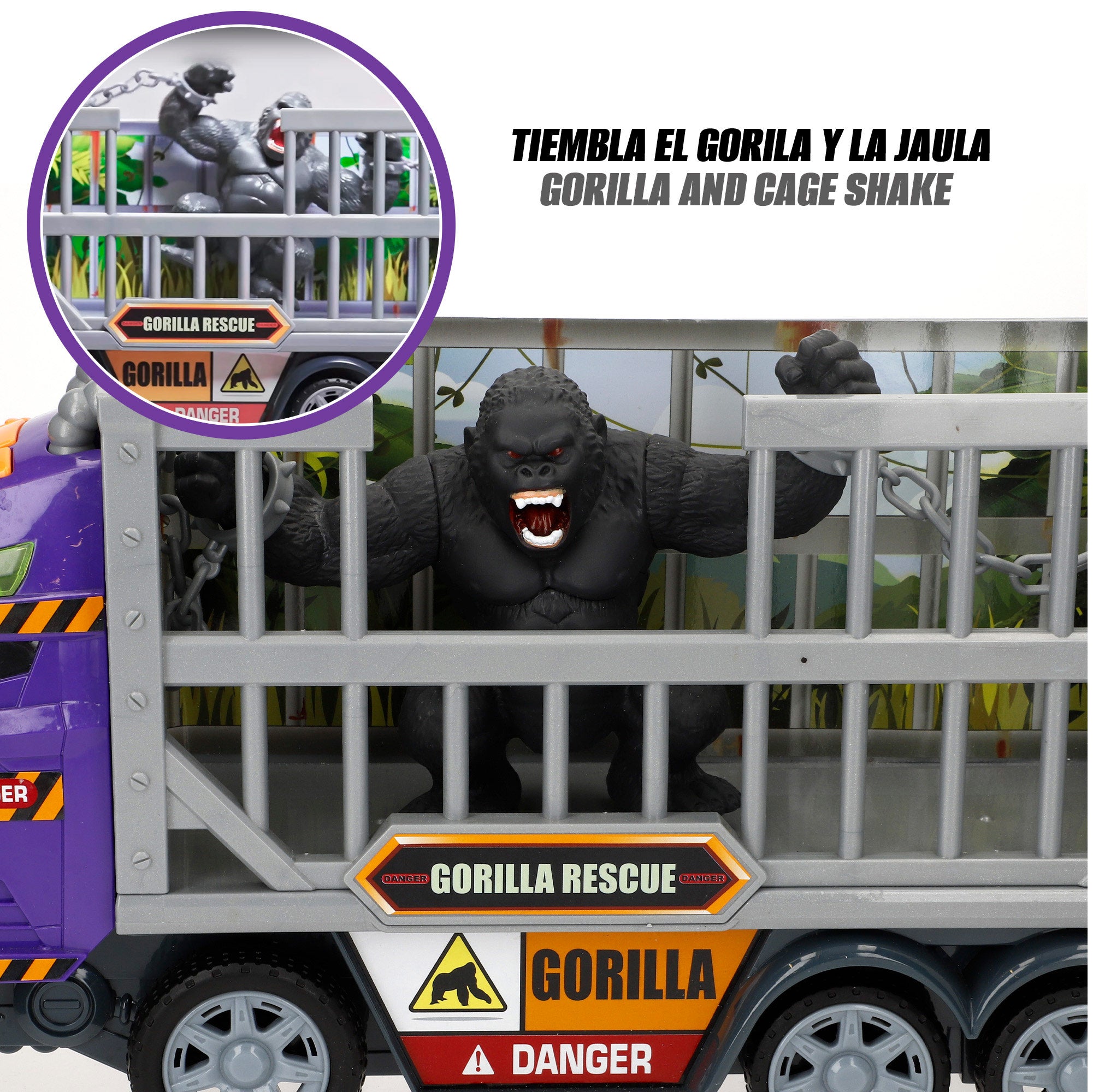 Camión rescate gorila de juguete con luces y sonidos Teamsterz