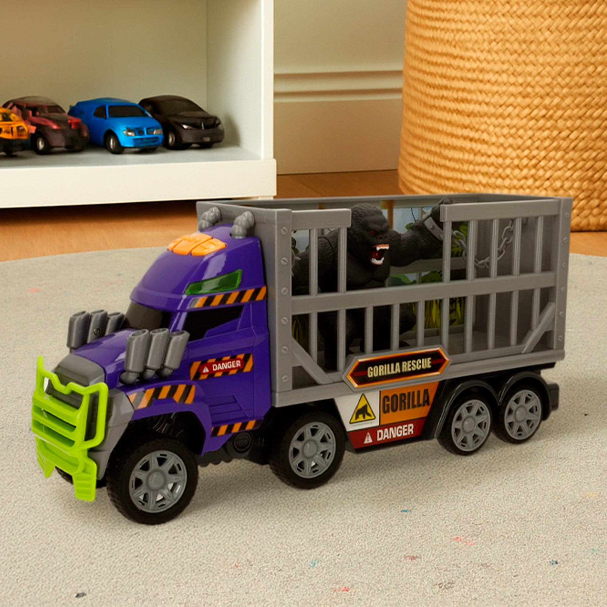 Camión rescate gorila de juguete con luces y sonidos Teamsterz