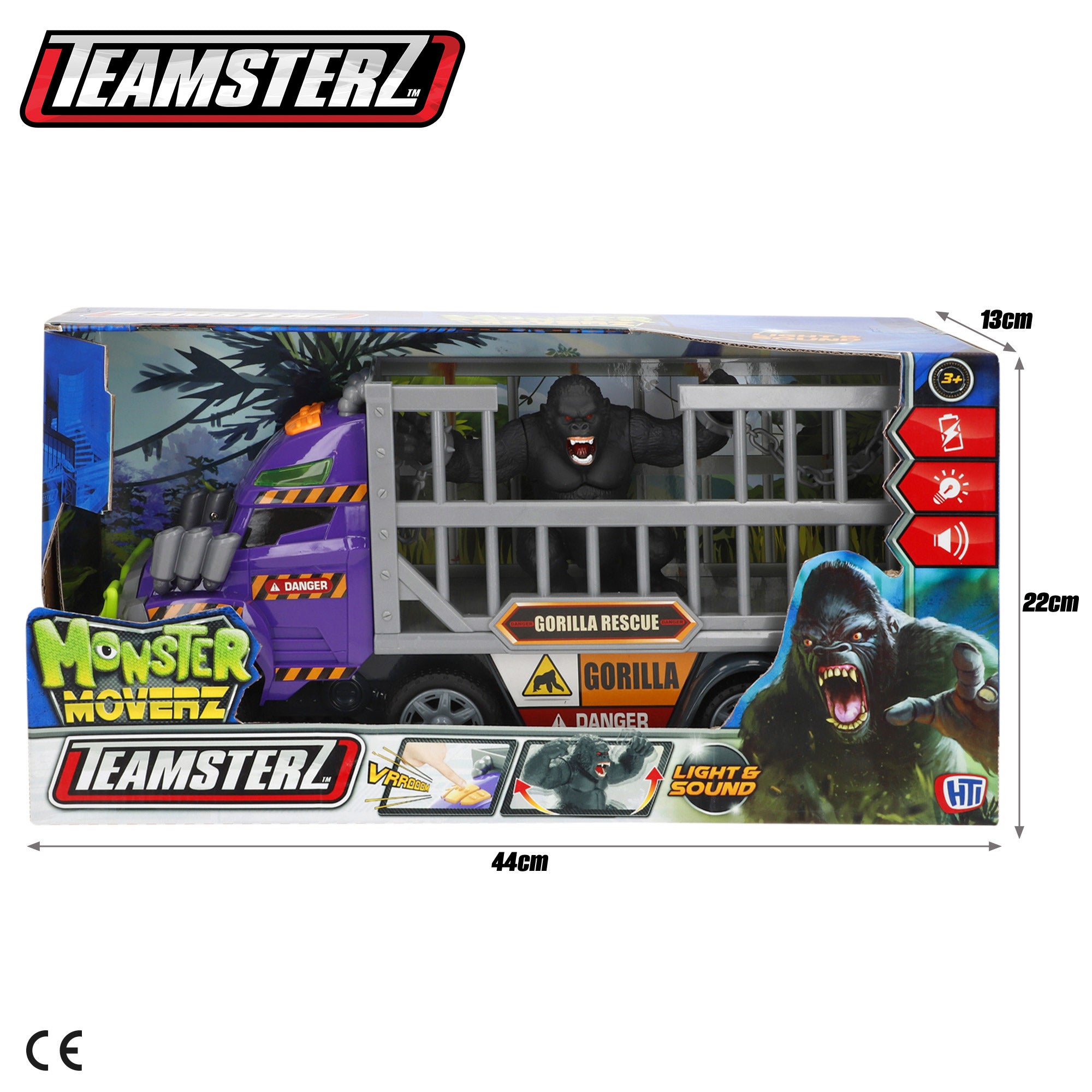 Camión rescate gorila de juguete con luces y sonidos Teamsterz