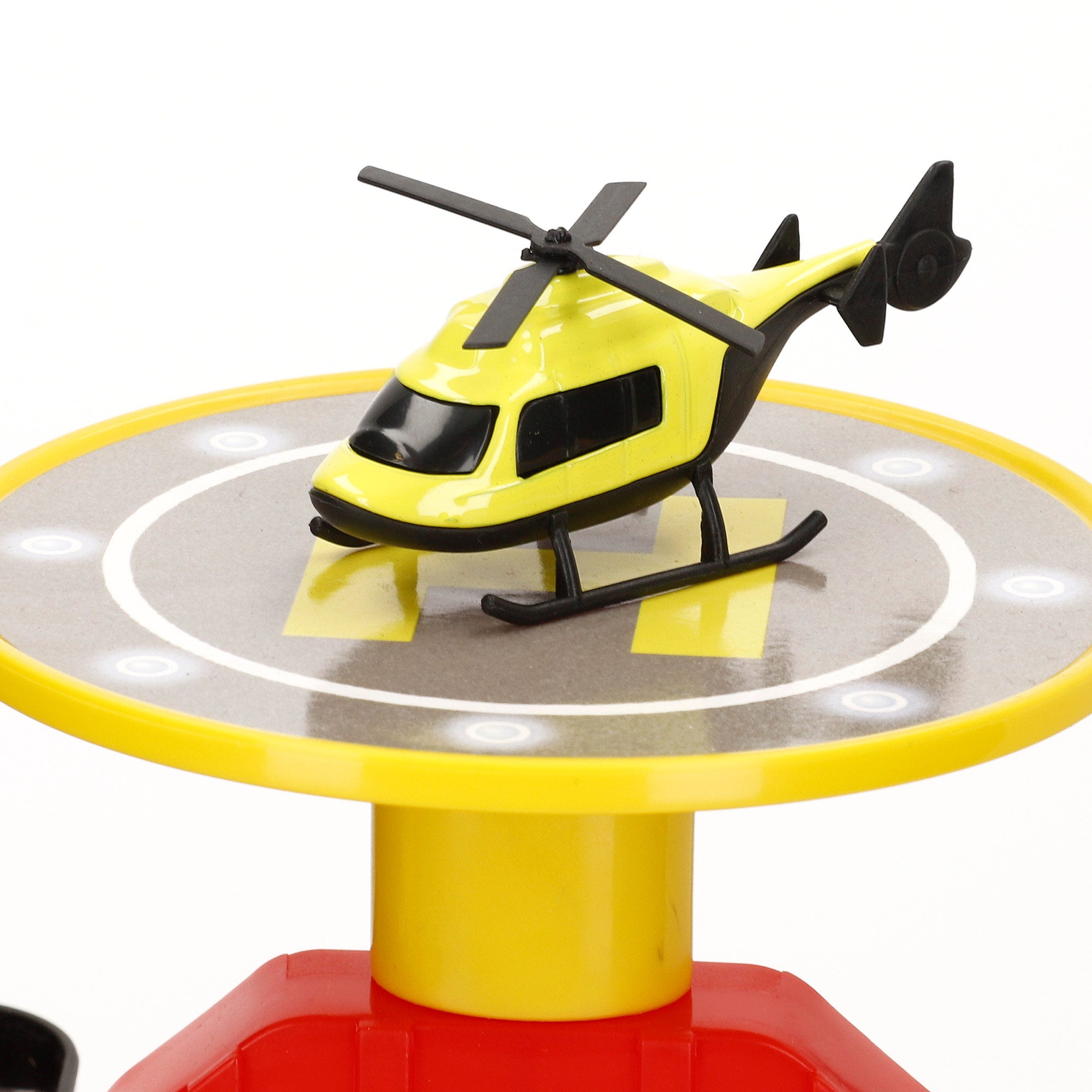 Parking de coches 3 niveles con helicóptero y coches metálicos Teamsterz