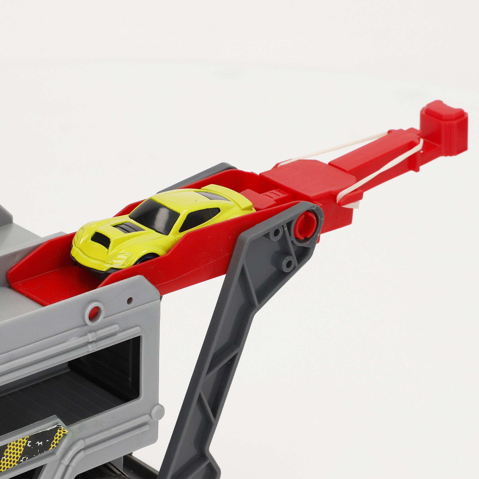 Camión lanzador de coches con pista looping y coche metálico Teamsterz