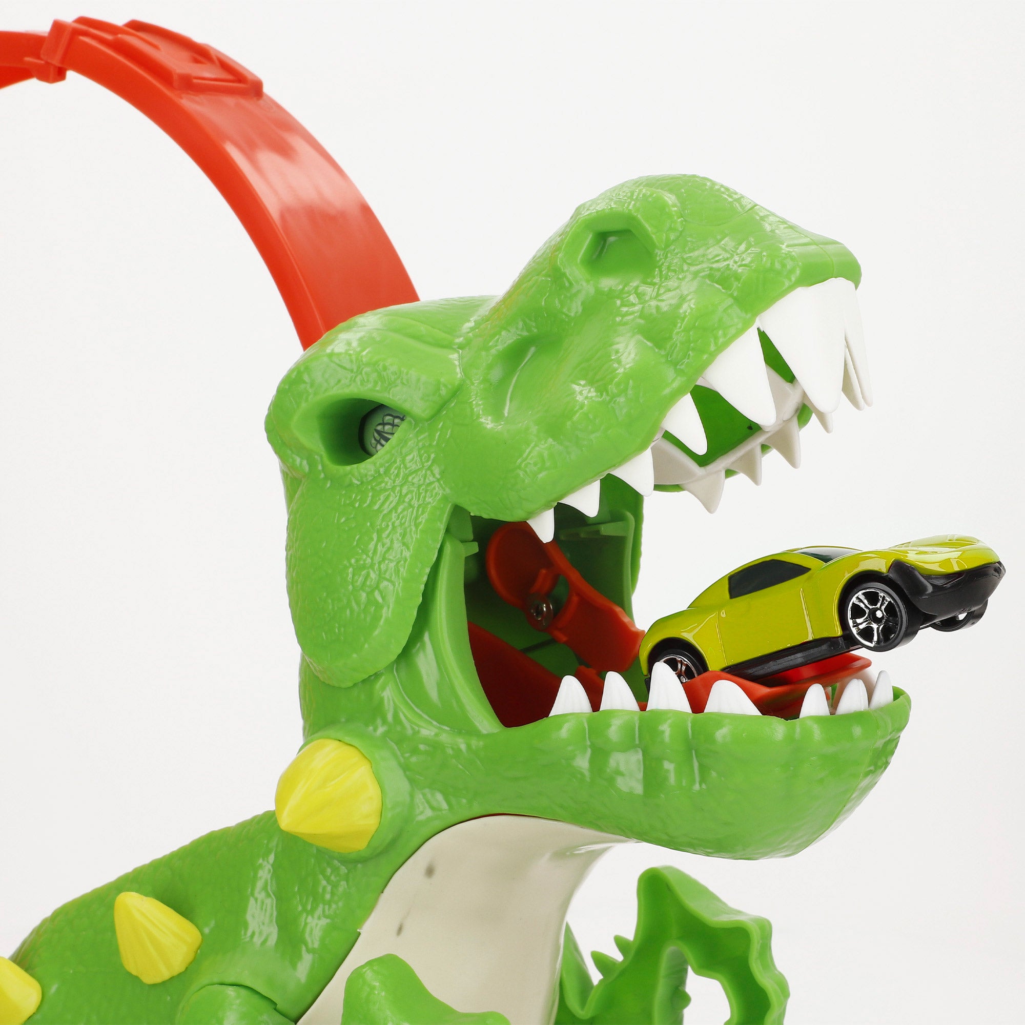 Pista lanzadora de coches con looping y coche metálico Teamsterz